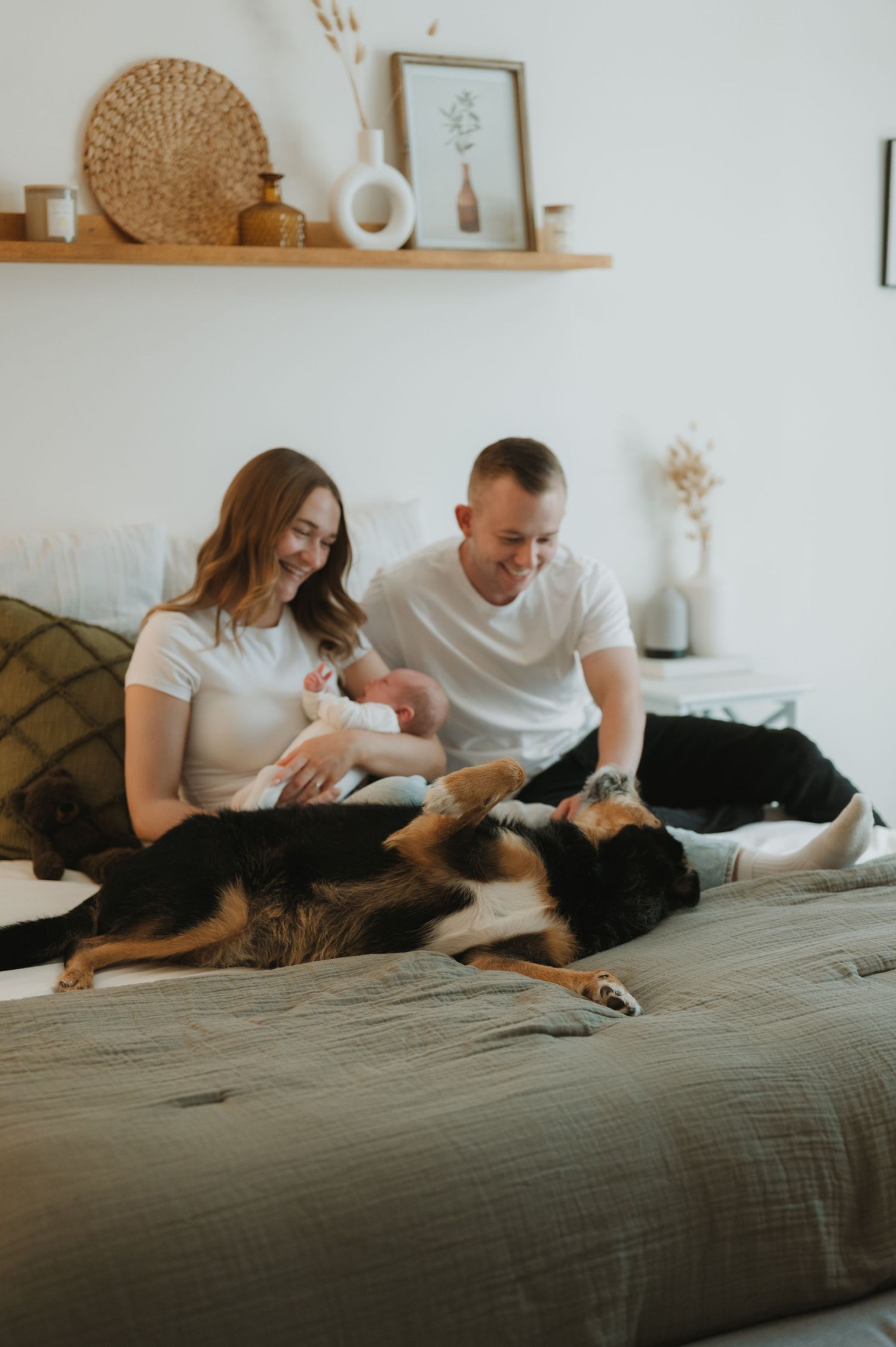 In-home lifestyle newborn family photography session