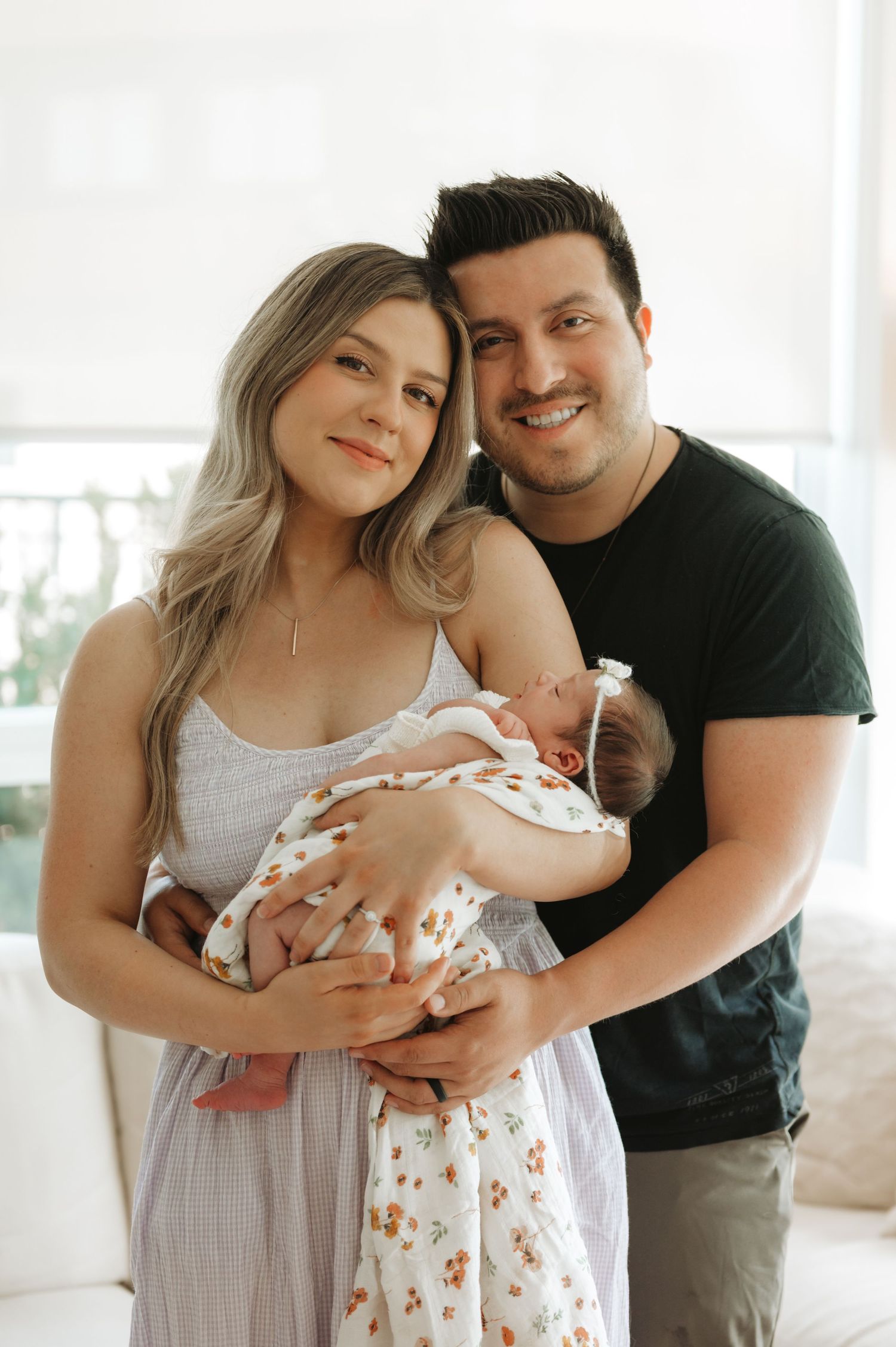 In-home lifestyle newborn family photography session