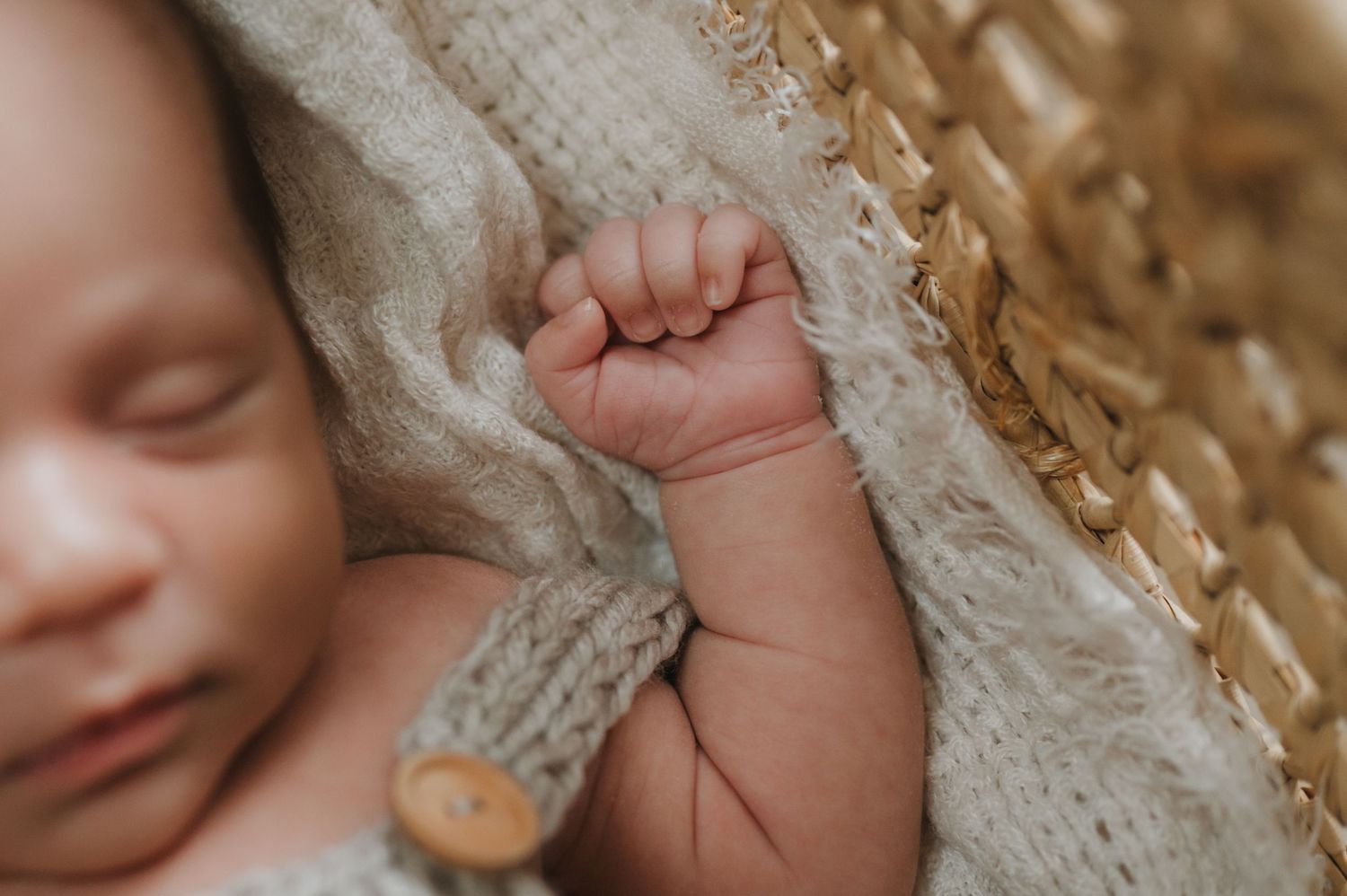 In-home lifestyle newborn family photography session. Newborn close-ups