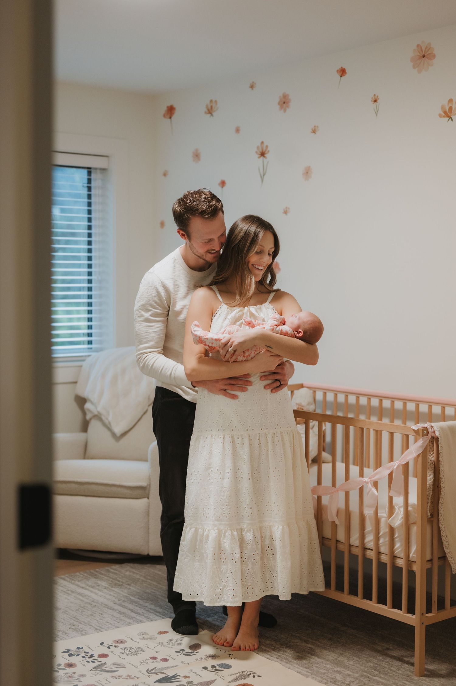 In-home lifestyle newborn family photography session