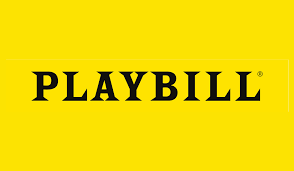 Playbill logo in bold black text on bright yellow background.