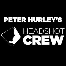 Peter Hurley's Headshot Crew logo in white text on a black background with a profile silhouette icon.