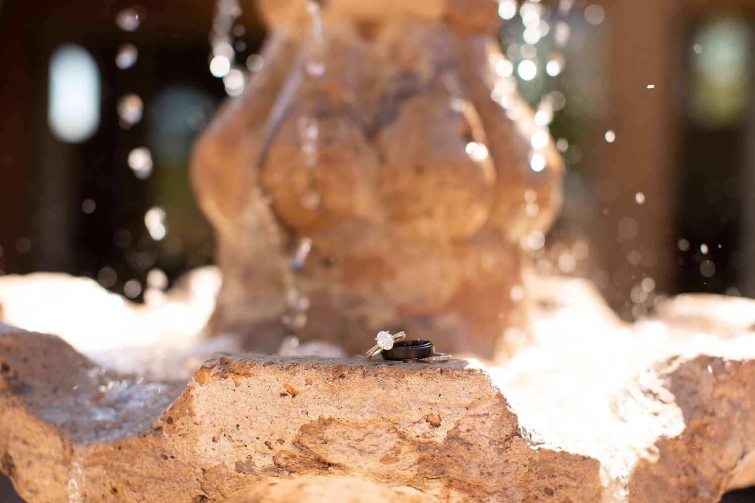 Close-up abstract photography of water droplets and splashes.