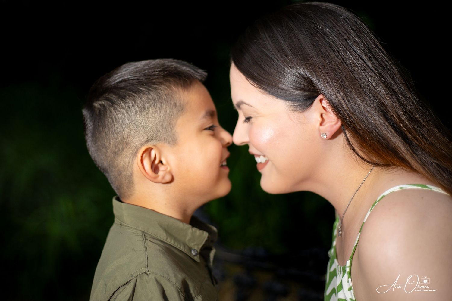 Heartfelt moment between mom and son in Laredo Texas by Ana Olvera Photography.