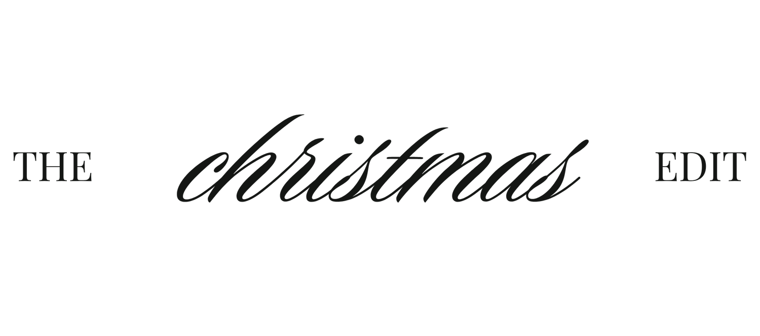 The Christmas Edit logo featuring elegant script typography on a clean white background.