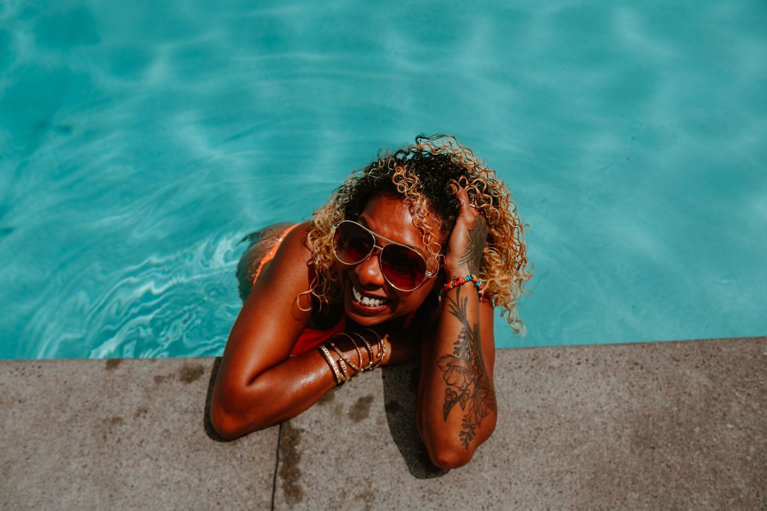 pool photoshoot