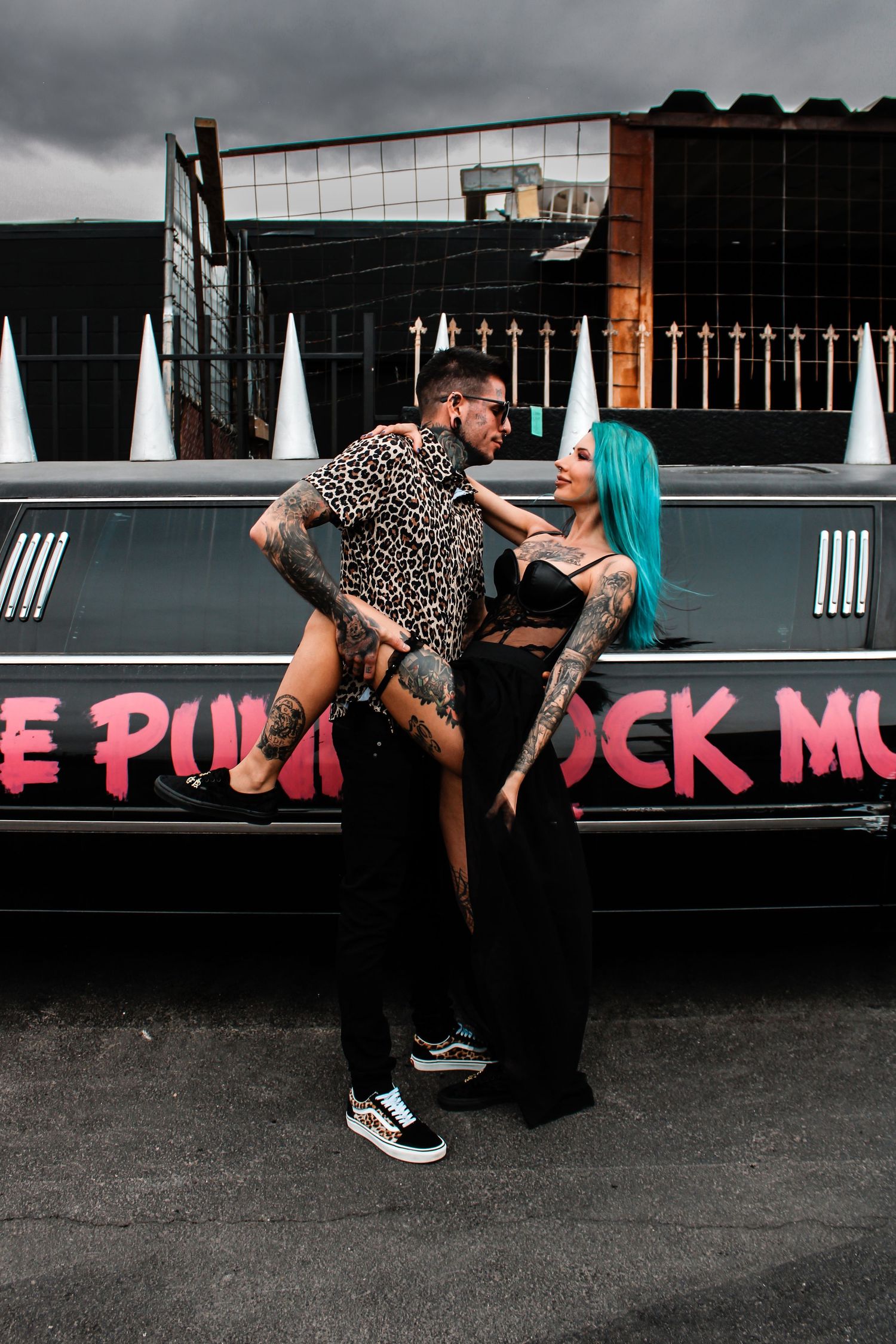 married couple at the punk rock museum