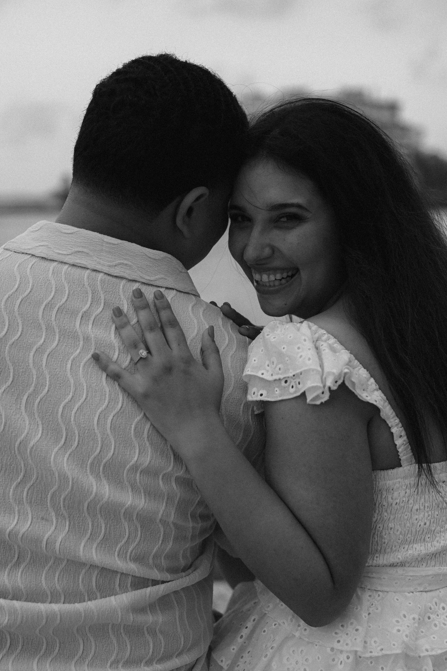 Black and white series of intimate close-up moments between a couple.