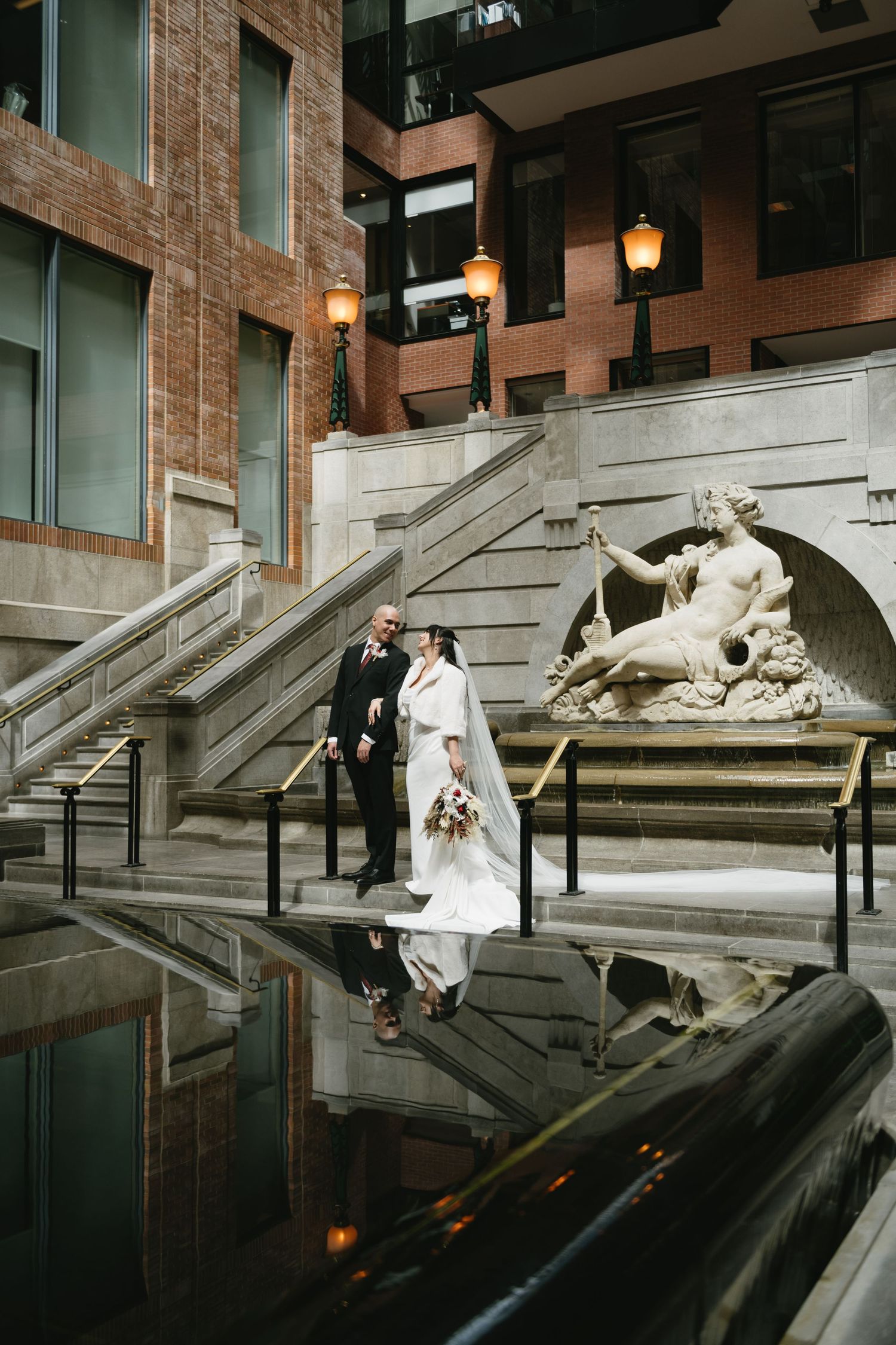 elegant wedding photography of a timeless couple, with motion blur and a high end, luxury feel. fine art wedding photographer Montreal