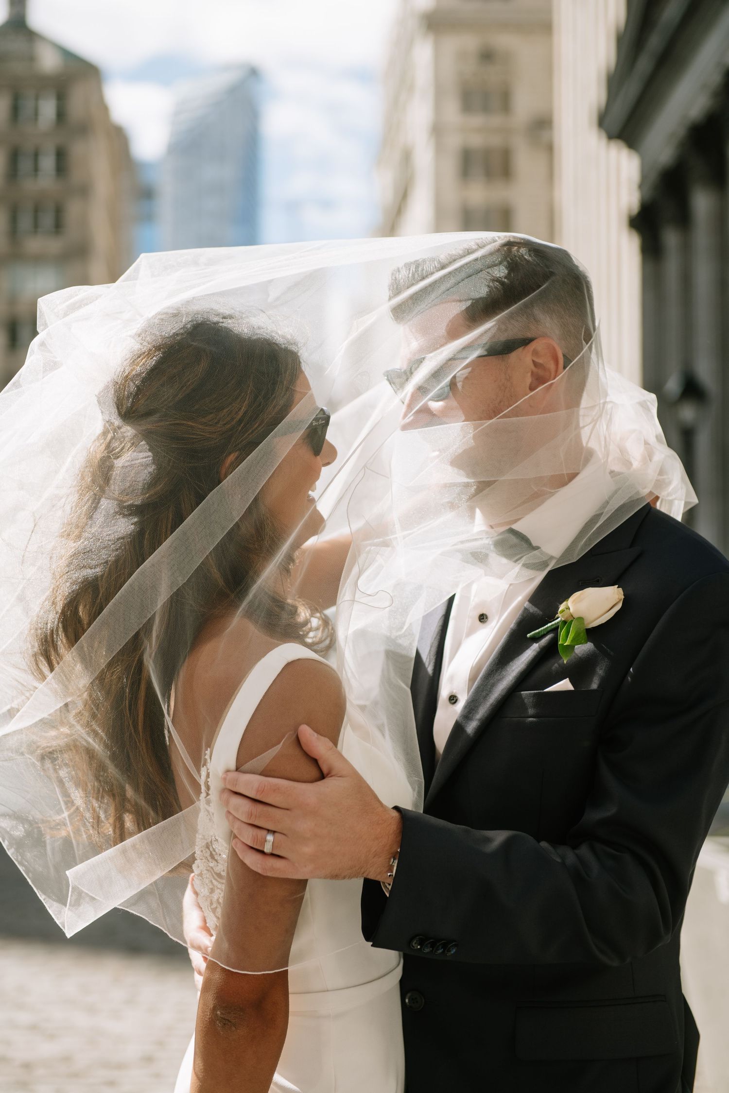 elegant wedding photography of a timeless couple, with motion blur and a high end, luxury feel. fine art wedding photographer Montreal