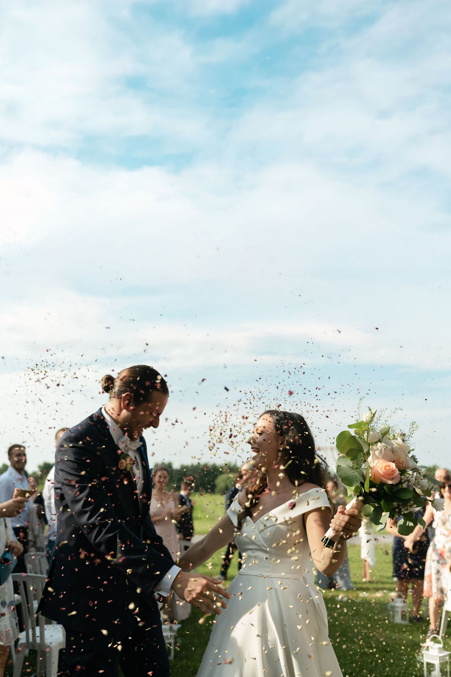 elegant wedding photography of a timeless couple, with motion blur and a high end, luxury feel. fine art wedding photographer Montreal