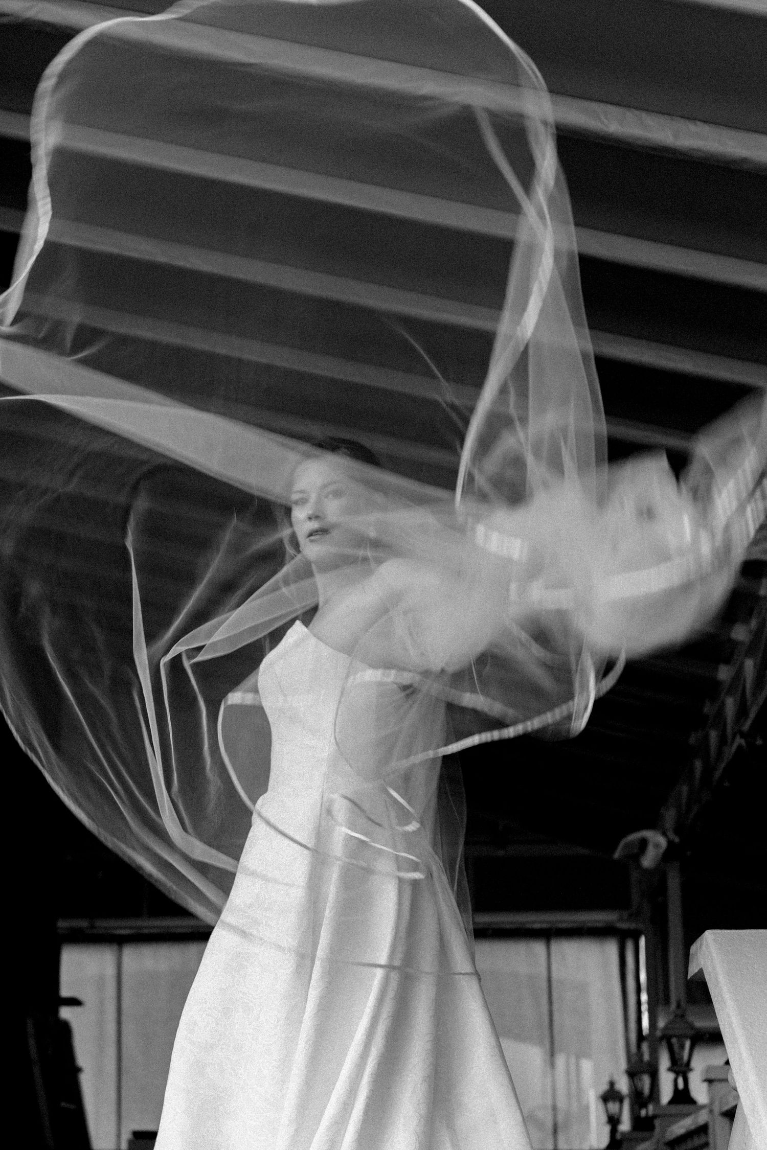 elegant wedding photography of a timeless couple, with motion blur and a high end, luxury feel. fine art wedding photographer Montreal