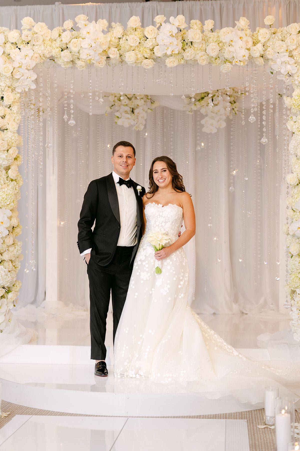 Wedding celebration at the Mandarin Oriental Boston. Photographed by Boston Wedding Photographer, Lauren Killian.