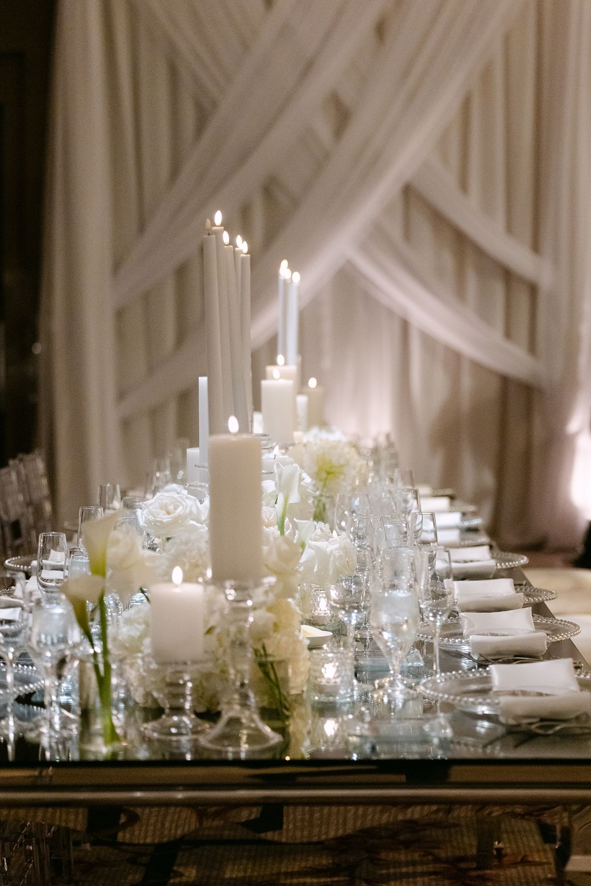 Wedding celebration at the Mandarin Oriental Boston. Photographed by Boston Wedding Photographer, Lauren Killian.