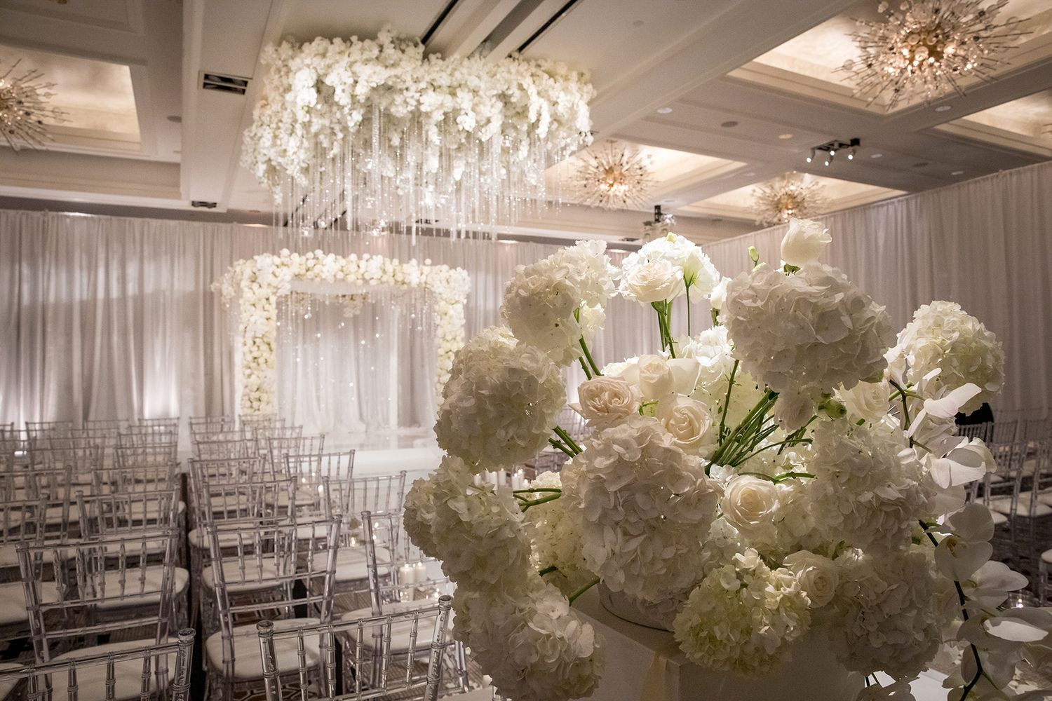 Wedding celebration at the Mandarin Oriental Boston. Photographed by Boston Wedding Photographer, Lauren Killian.