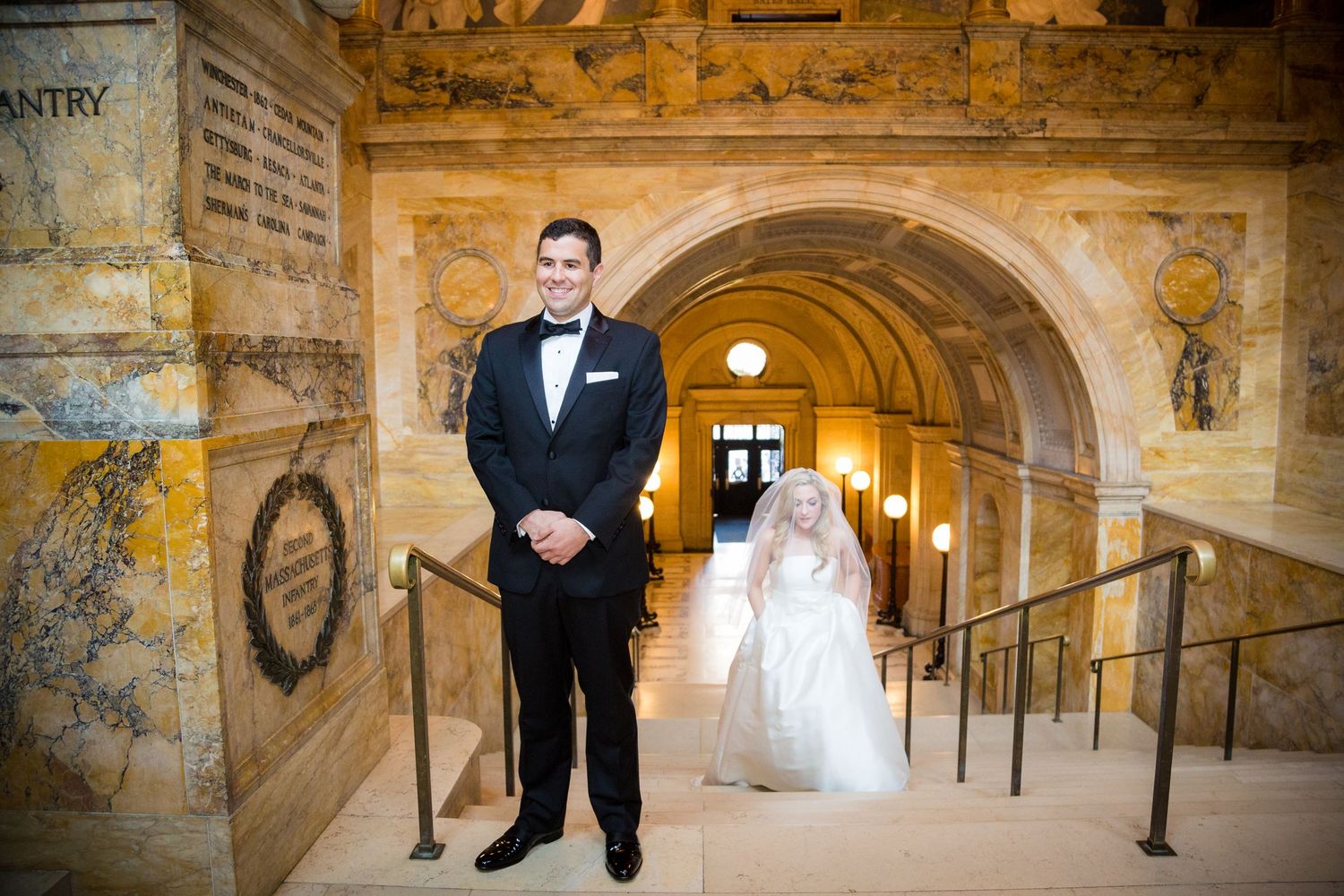 Boston Public Library Wedding Photography and Photographs by Lauren Killian.