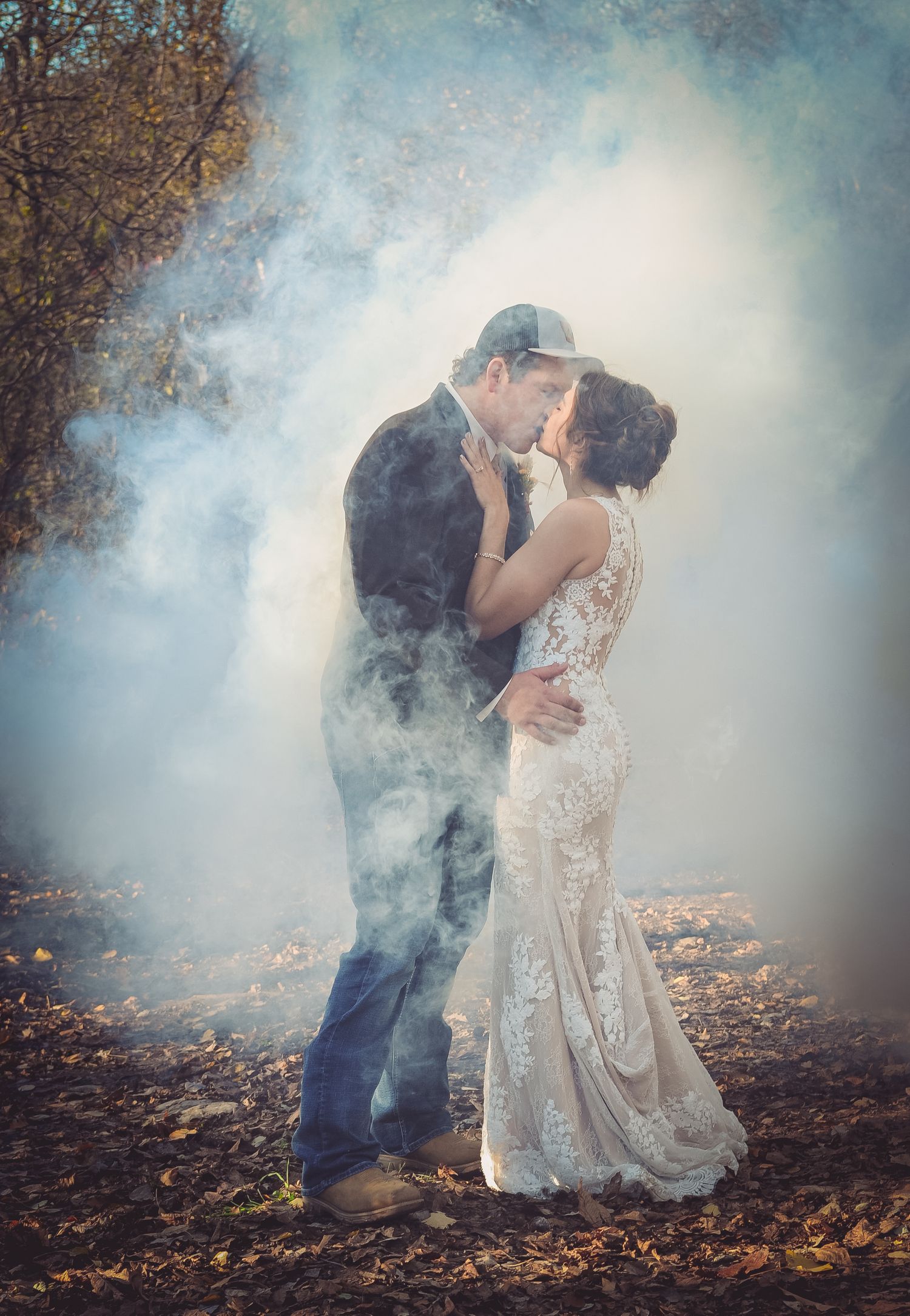 Cinematic, dramatic, intimate. Depth and romance, like a movie still