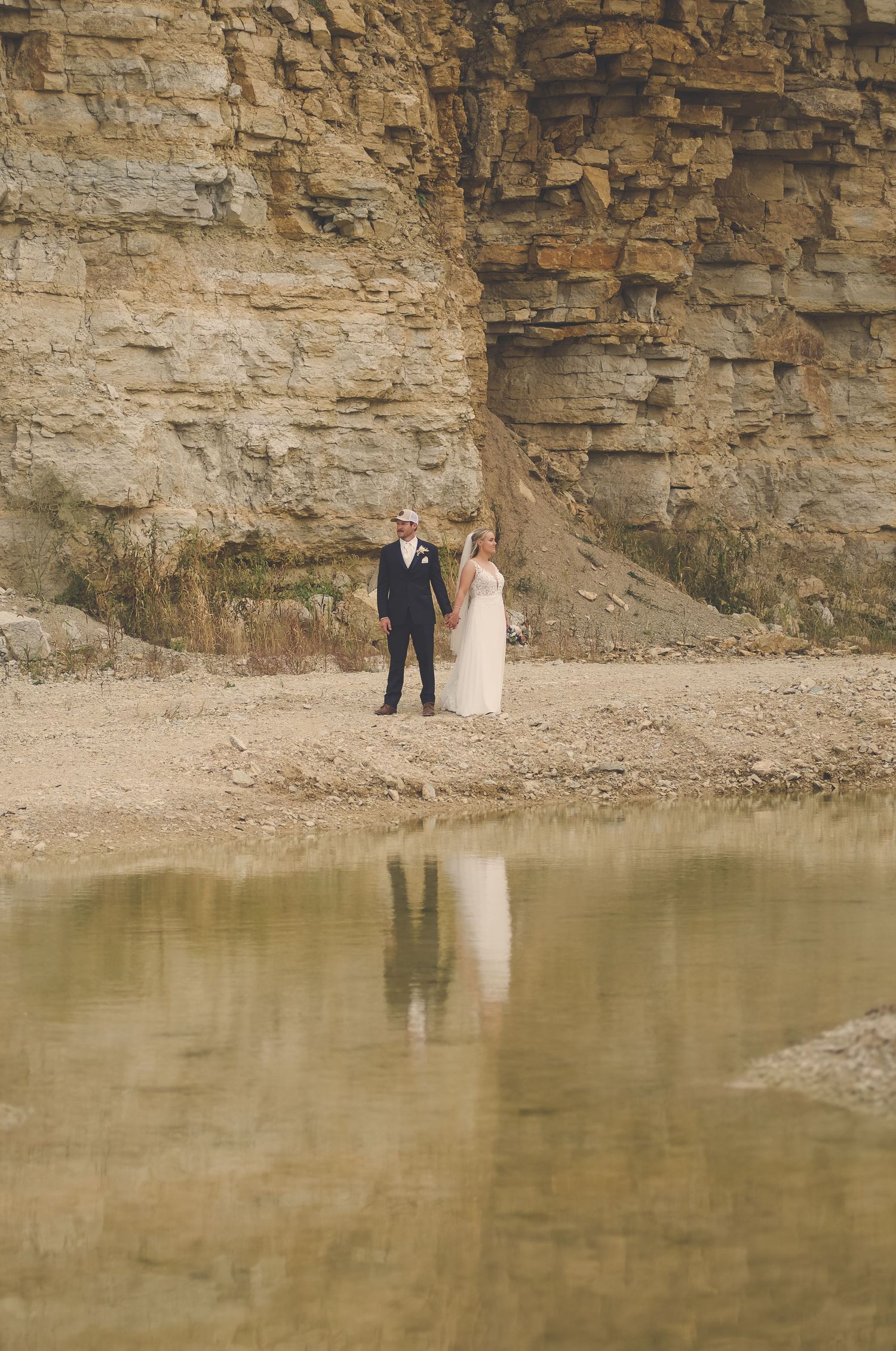 reflection in water. Warm, bold, raw emotion