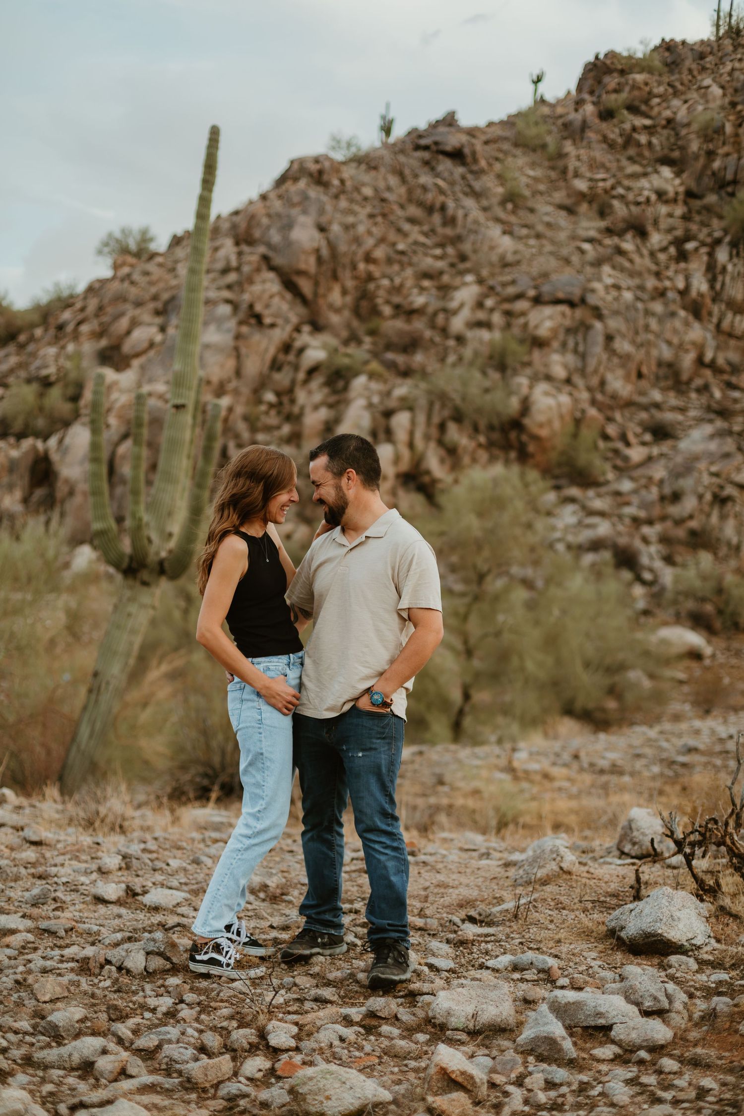 Couples Arizona Desert Sunset Session