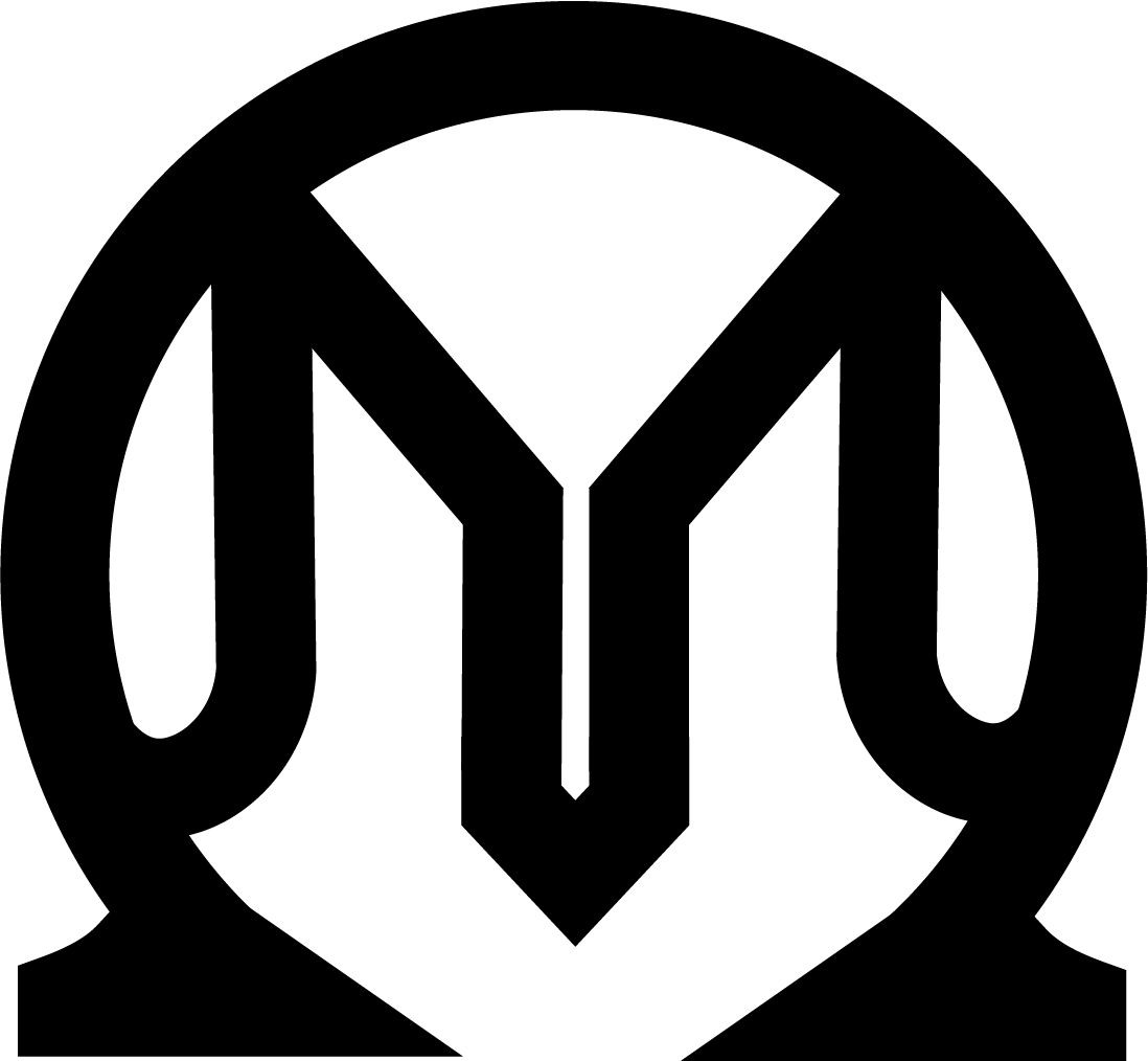Monaco Media Logo. Minimalist black circular logo design with stylized M letter in center.