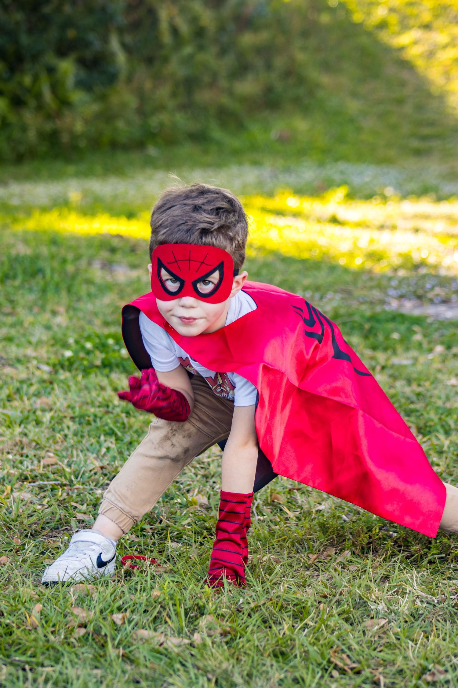 small boy posing