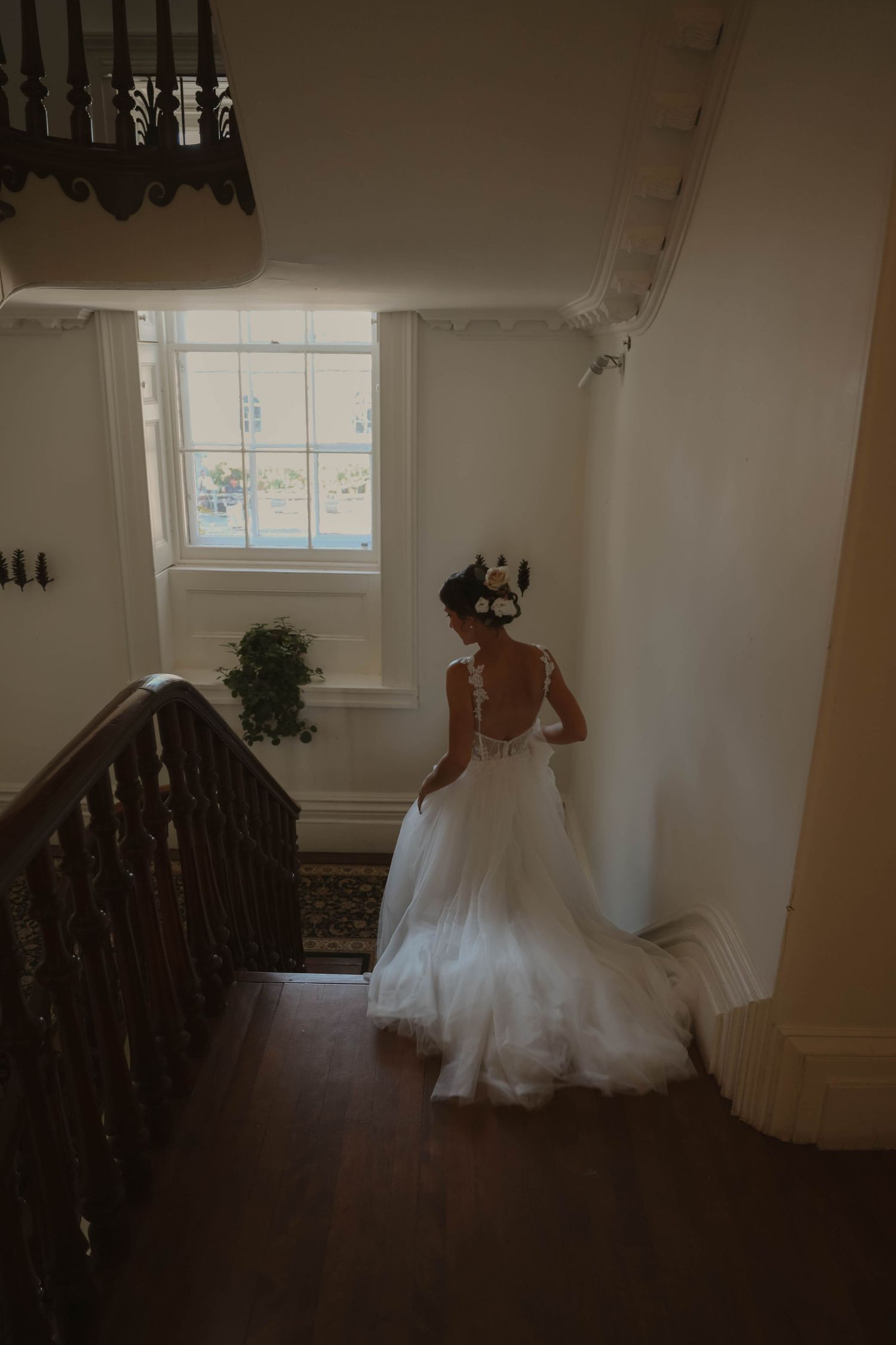 Bride in strairs