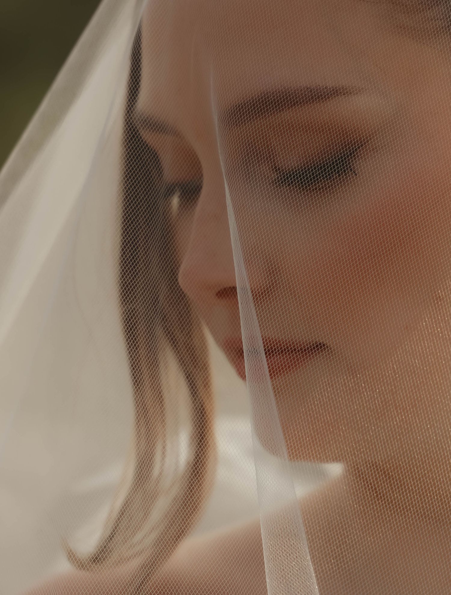Bride under veil
