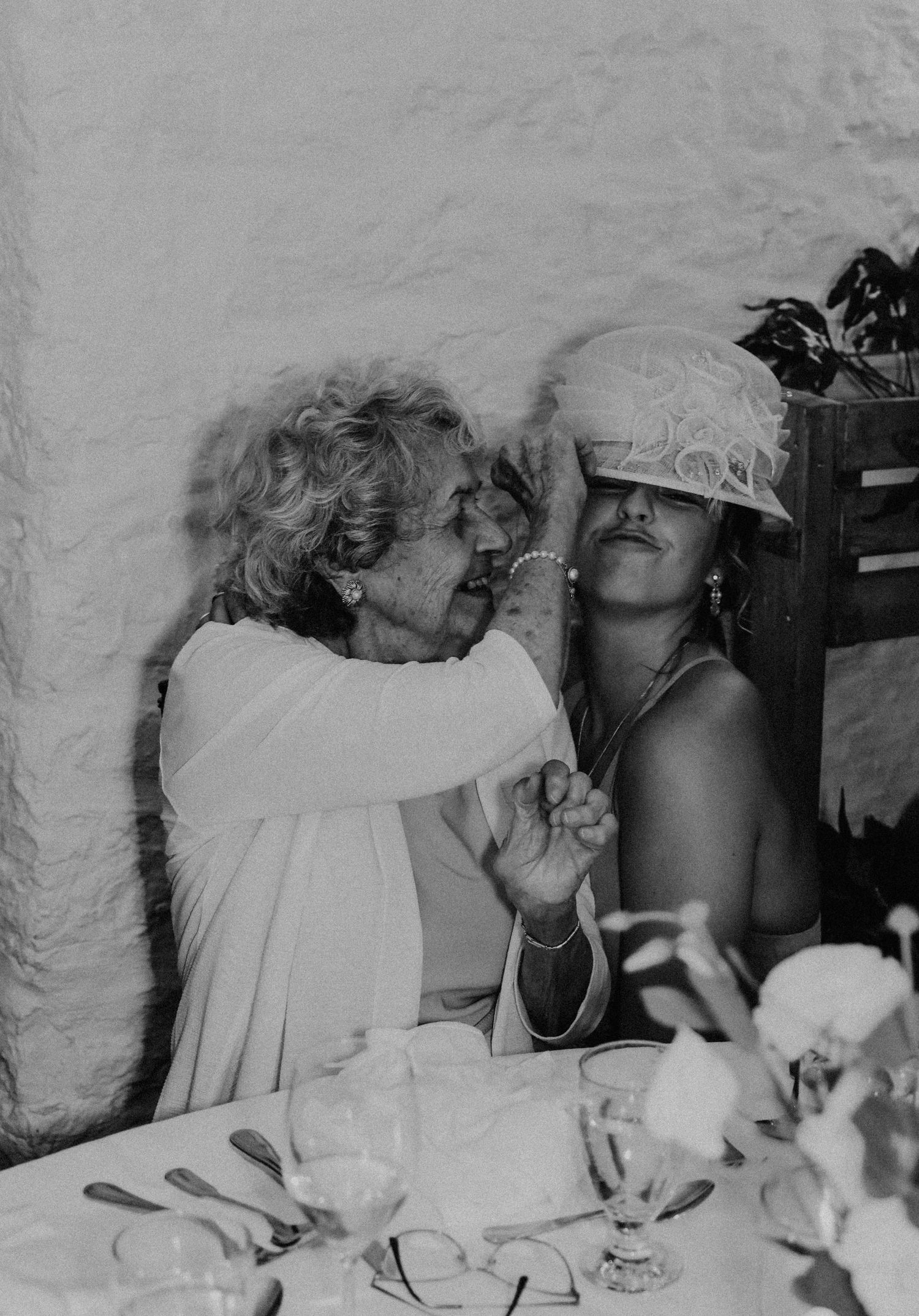 Grandma at wedding reception