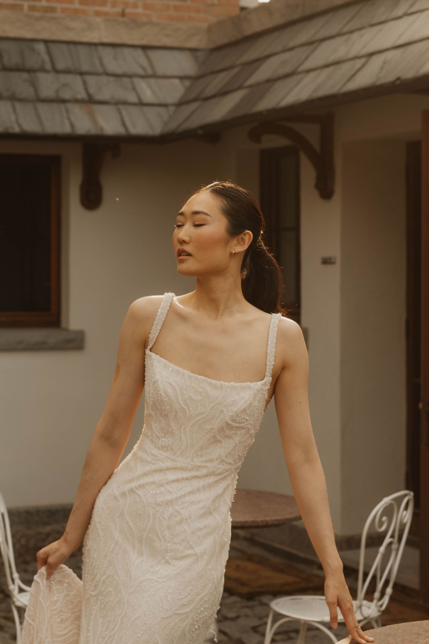 Bride posing