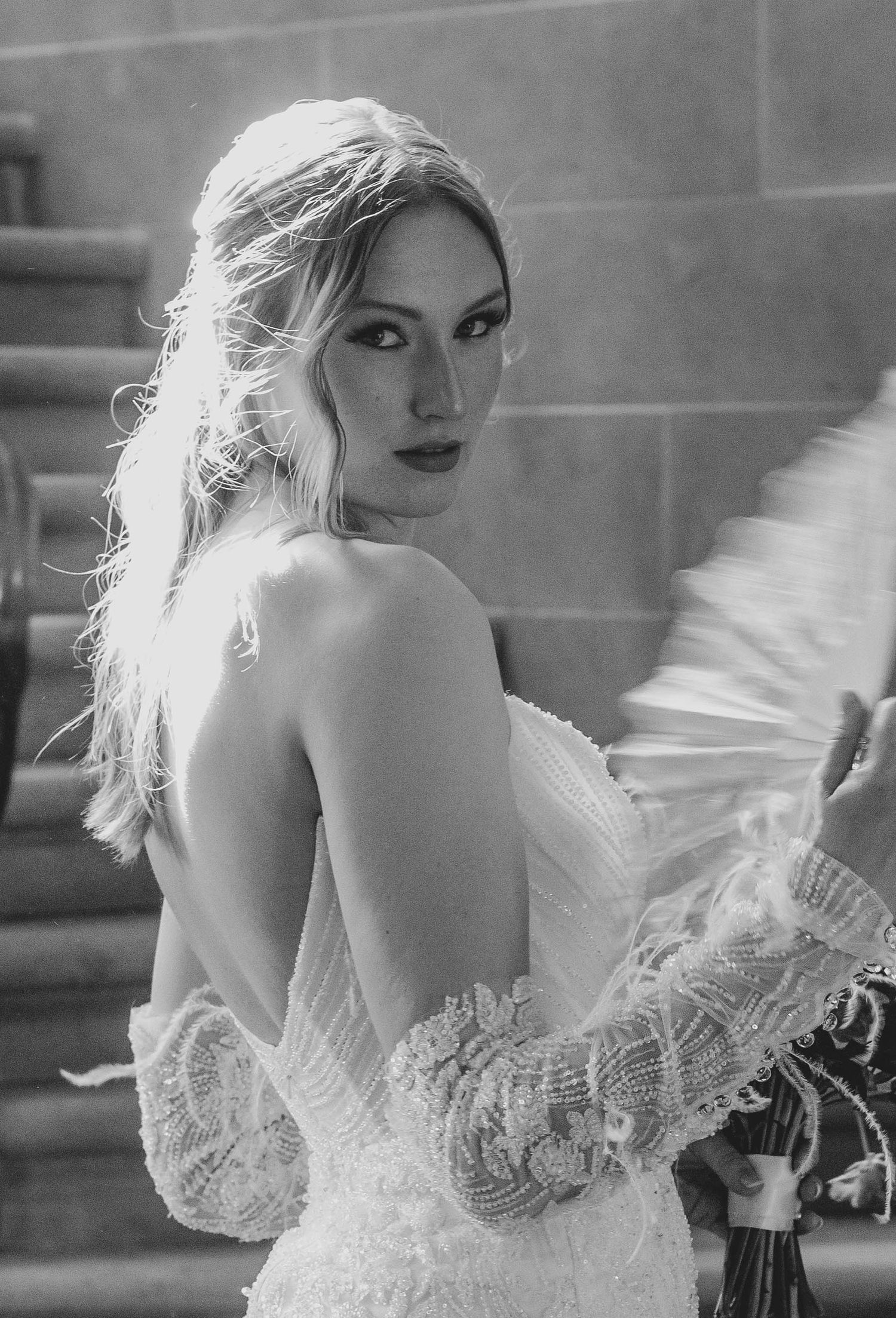 Bride in light