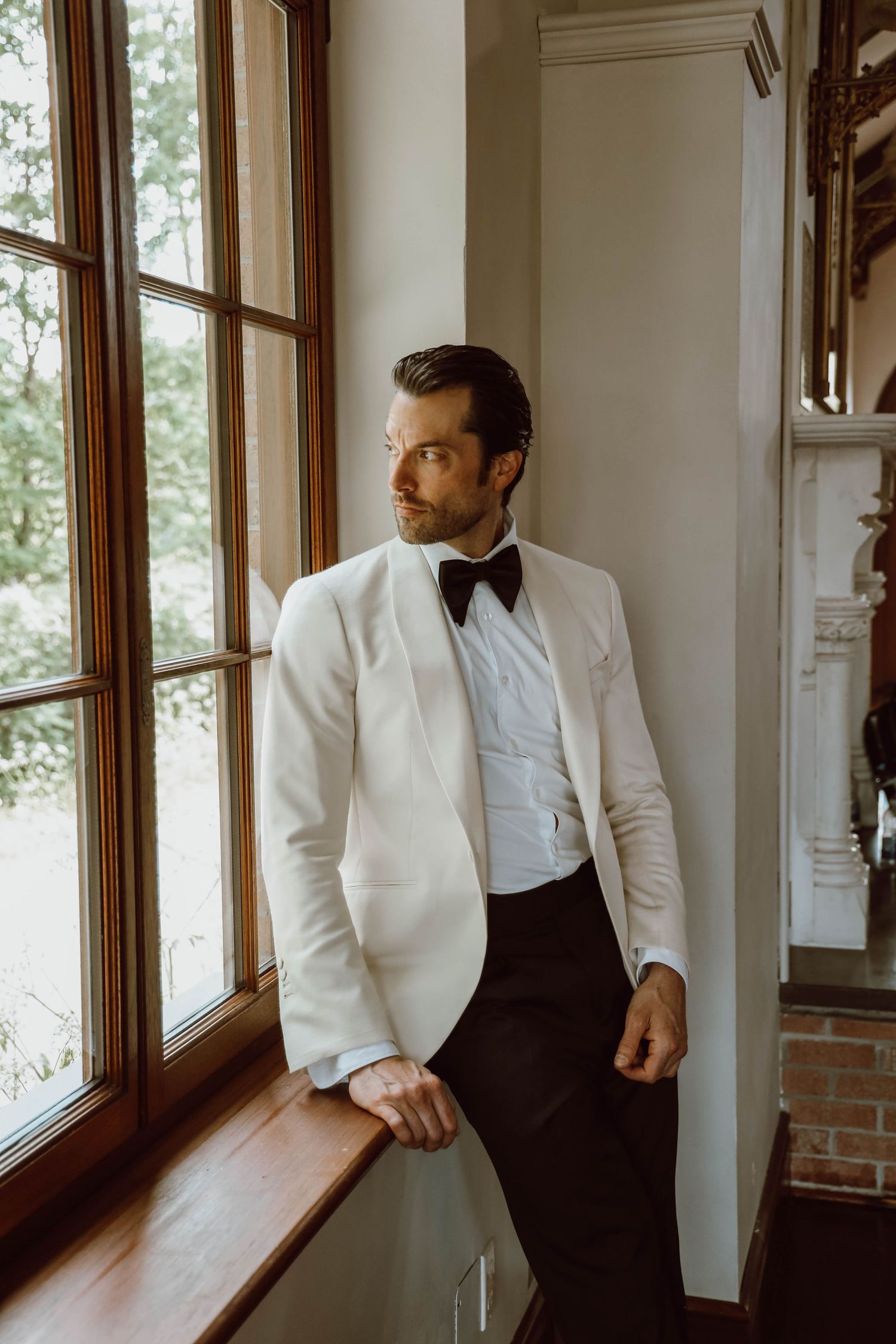 Groom at the window