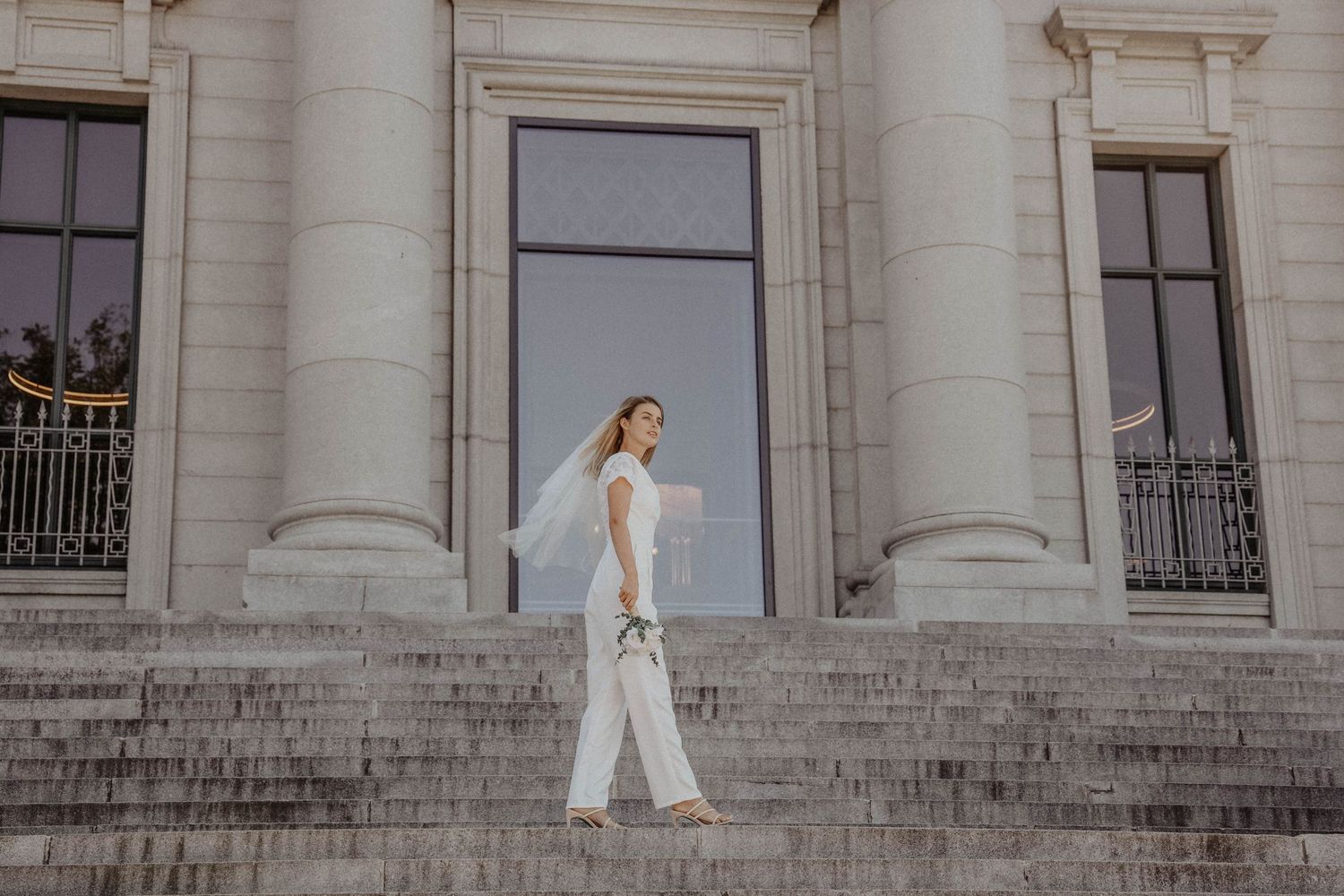 City bride, city vibes and one jumpsuit