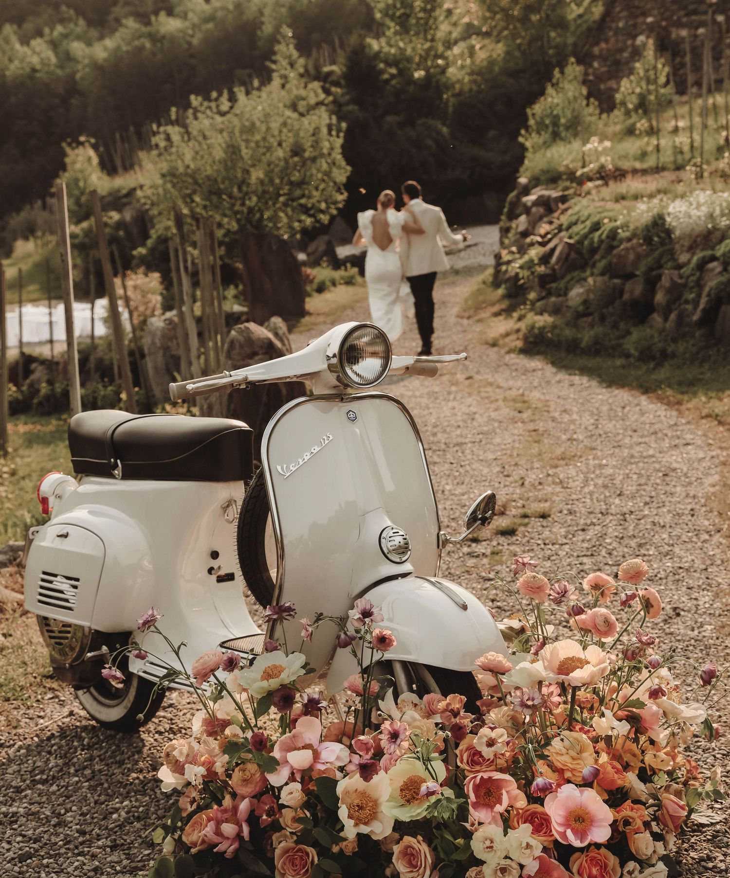 vespa with flowers