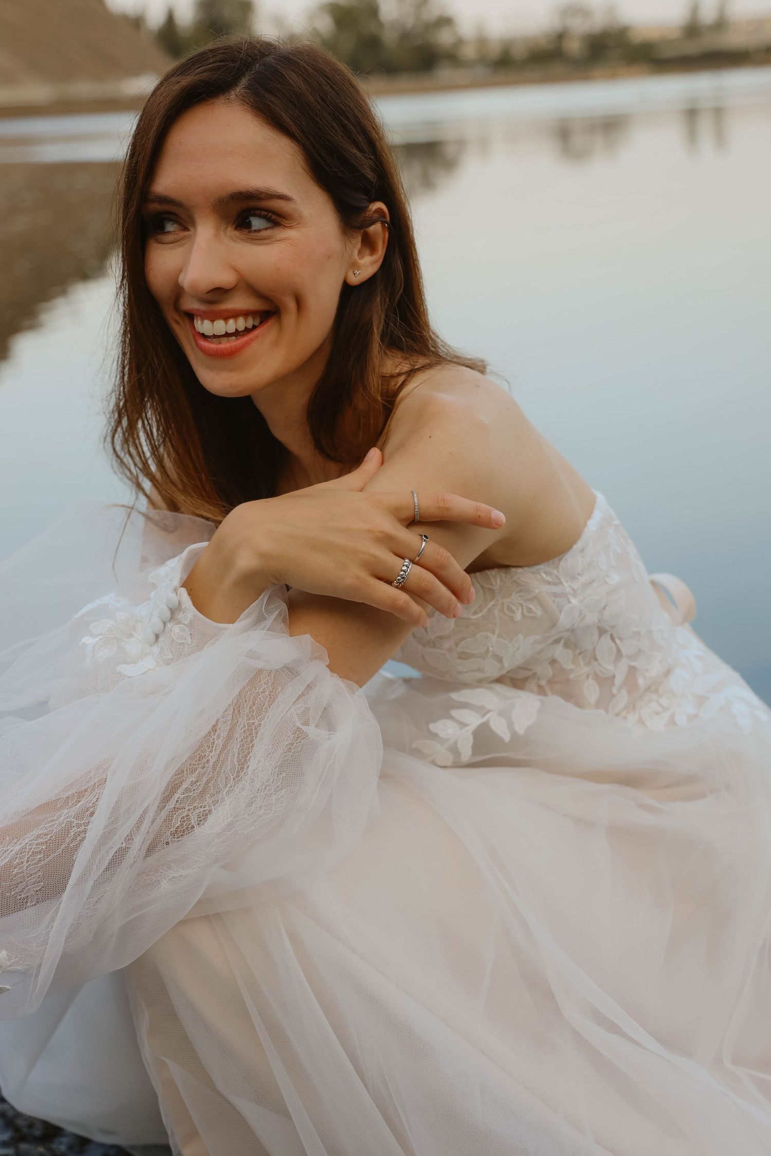 beach moody bride