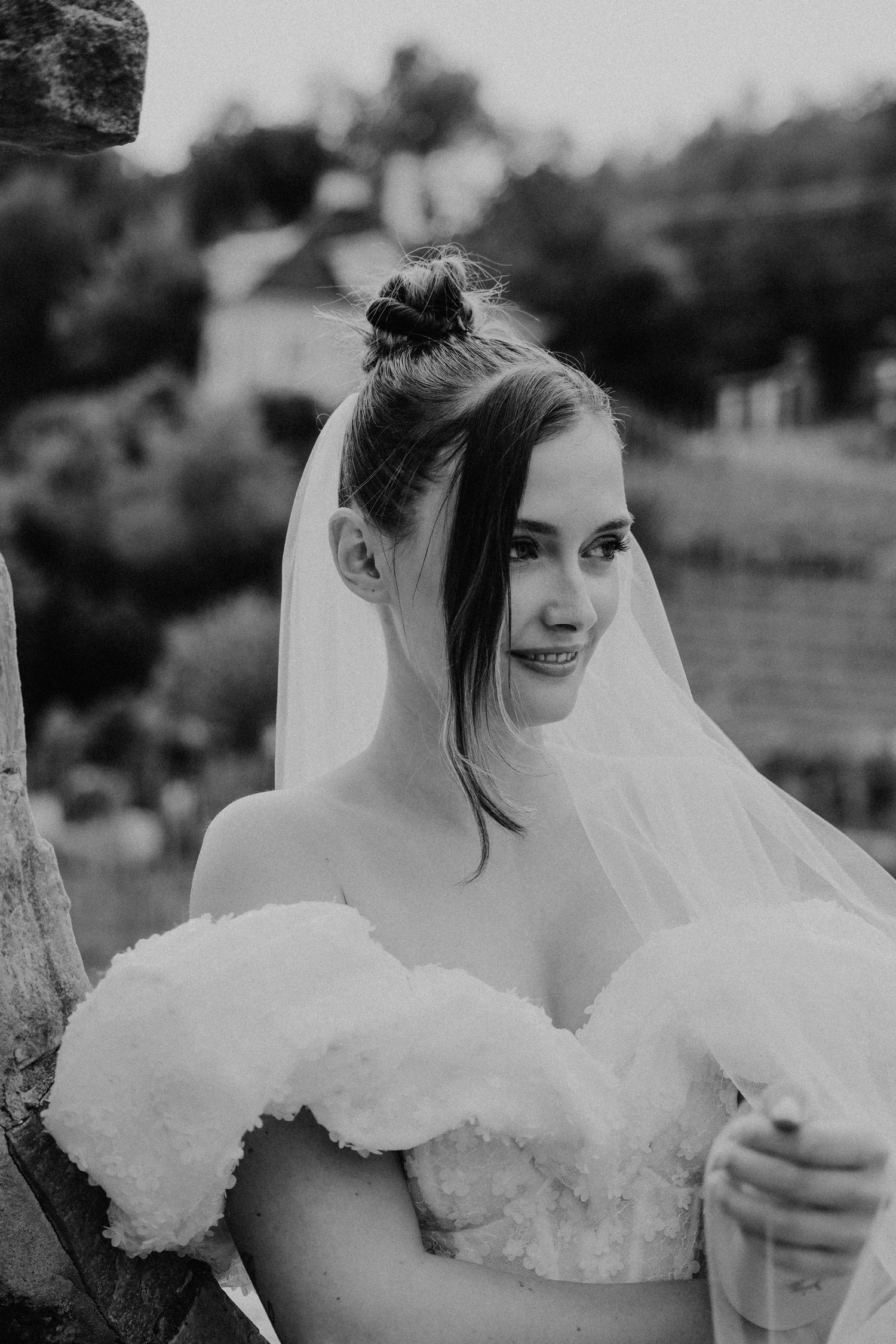 bride in black