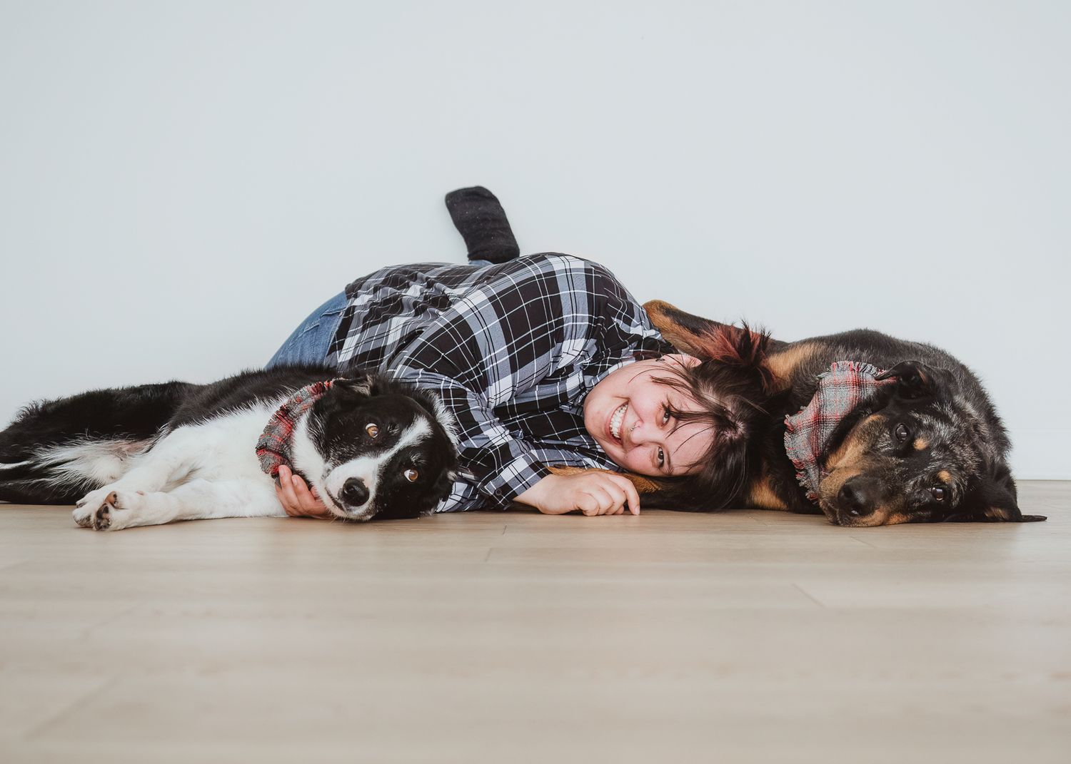 Pet and owner connection captured during a professional photography session in edmonton with Coral Konanz Photography