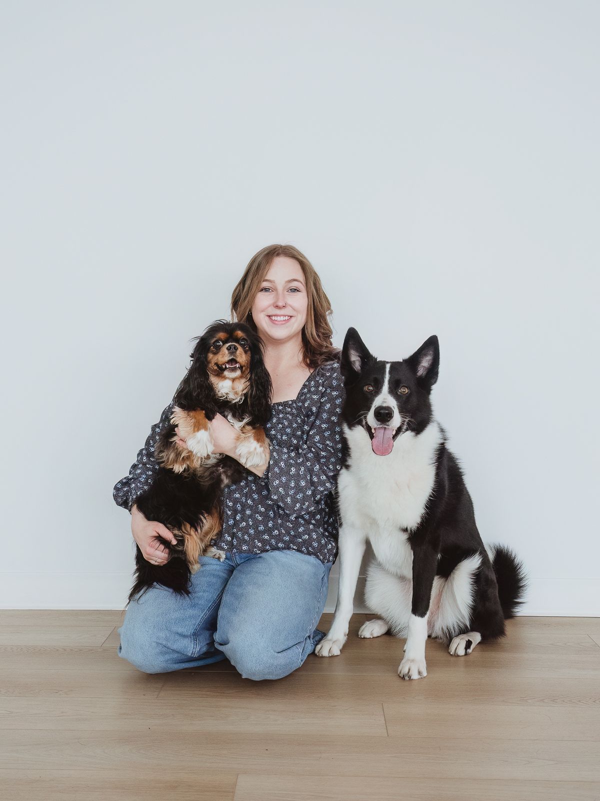 Pet and owner connection captured during a professional photography session in edmonton with Coral Konanz Photography