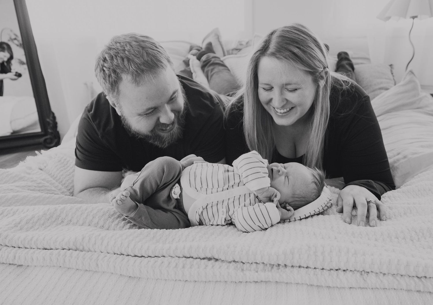 Soft neutral newborn studio photography