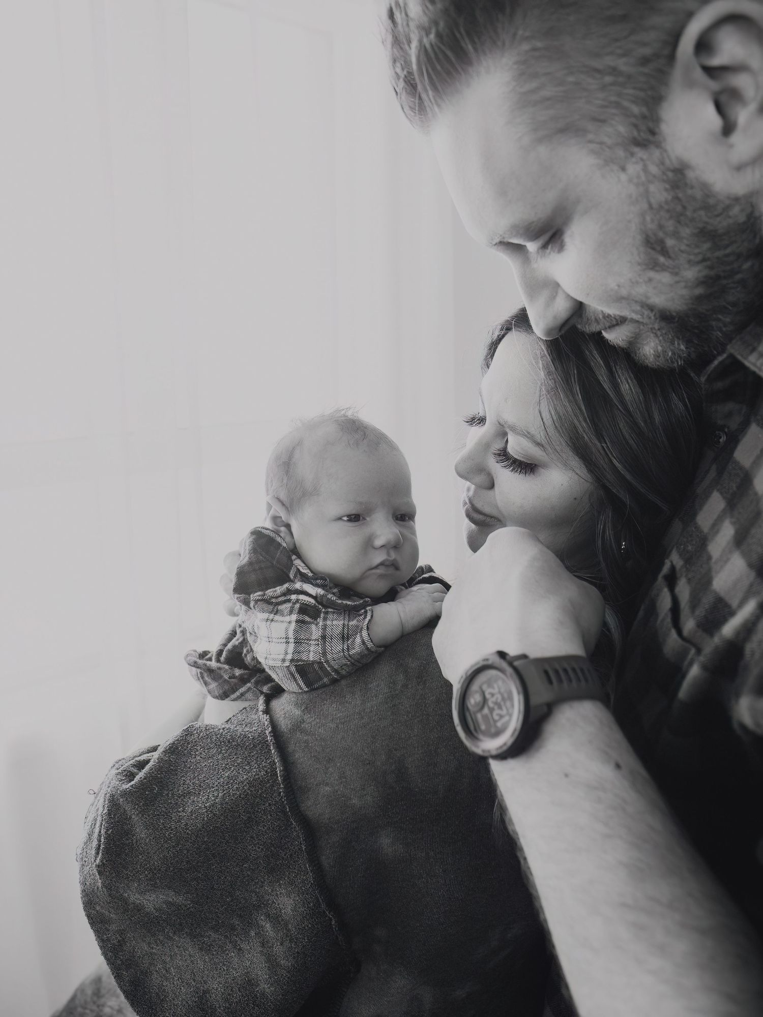 Newborn photography with dog included in session