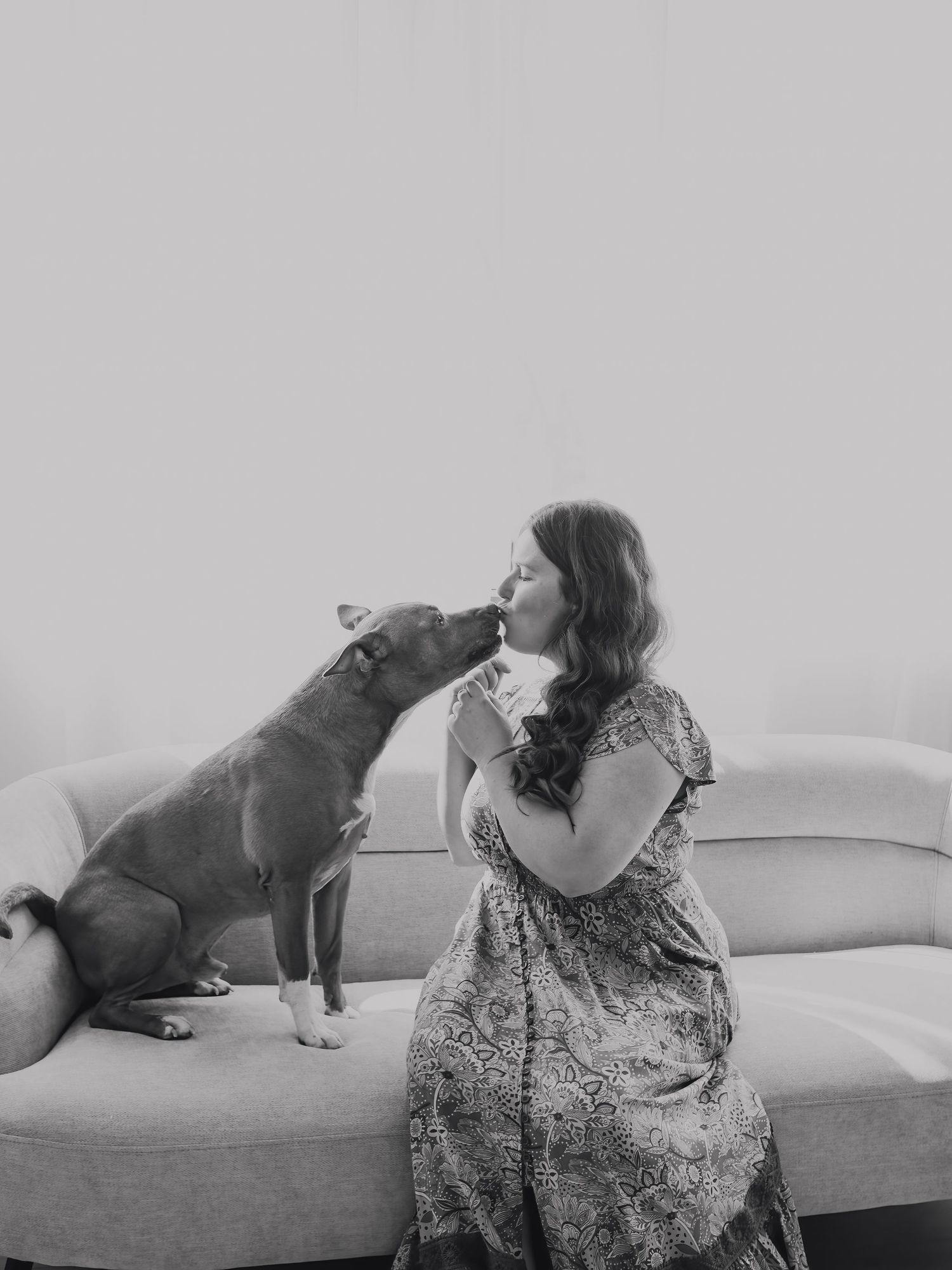 Dog and owner portrait photographed by Edmonton pet photographer Coral Konanz