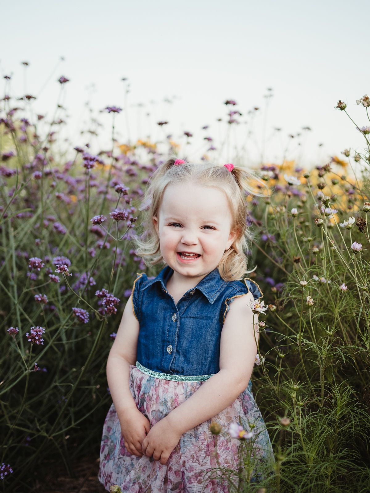 Family photography session at sunset in Edmonton area