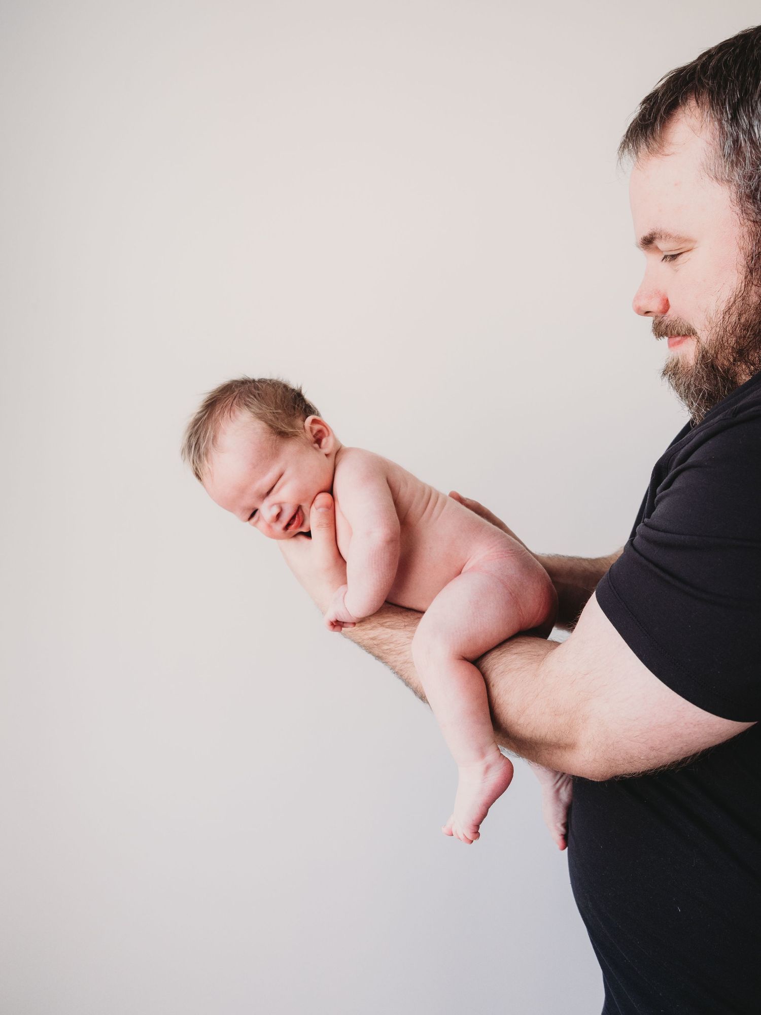 Soft neutral newborn studio photography