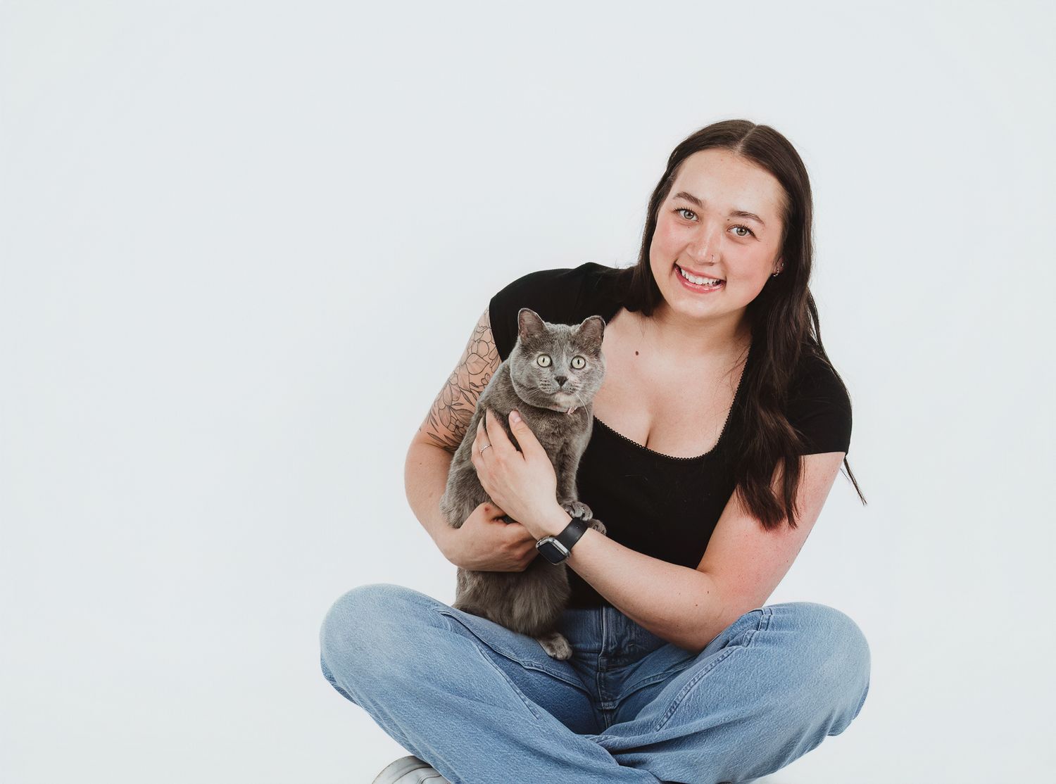 Pet and owner connection captured during a professional photography session in stony plain with Coral Konanz Photography