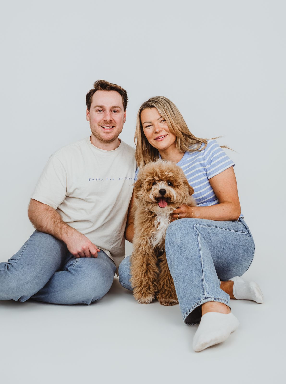 Pet and owner connection captured during a professional photography session in stony plain with Coral Konanz Photography