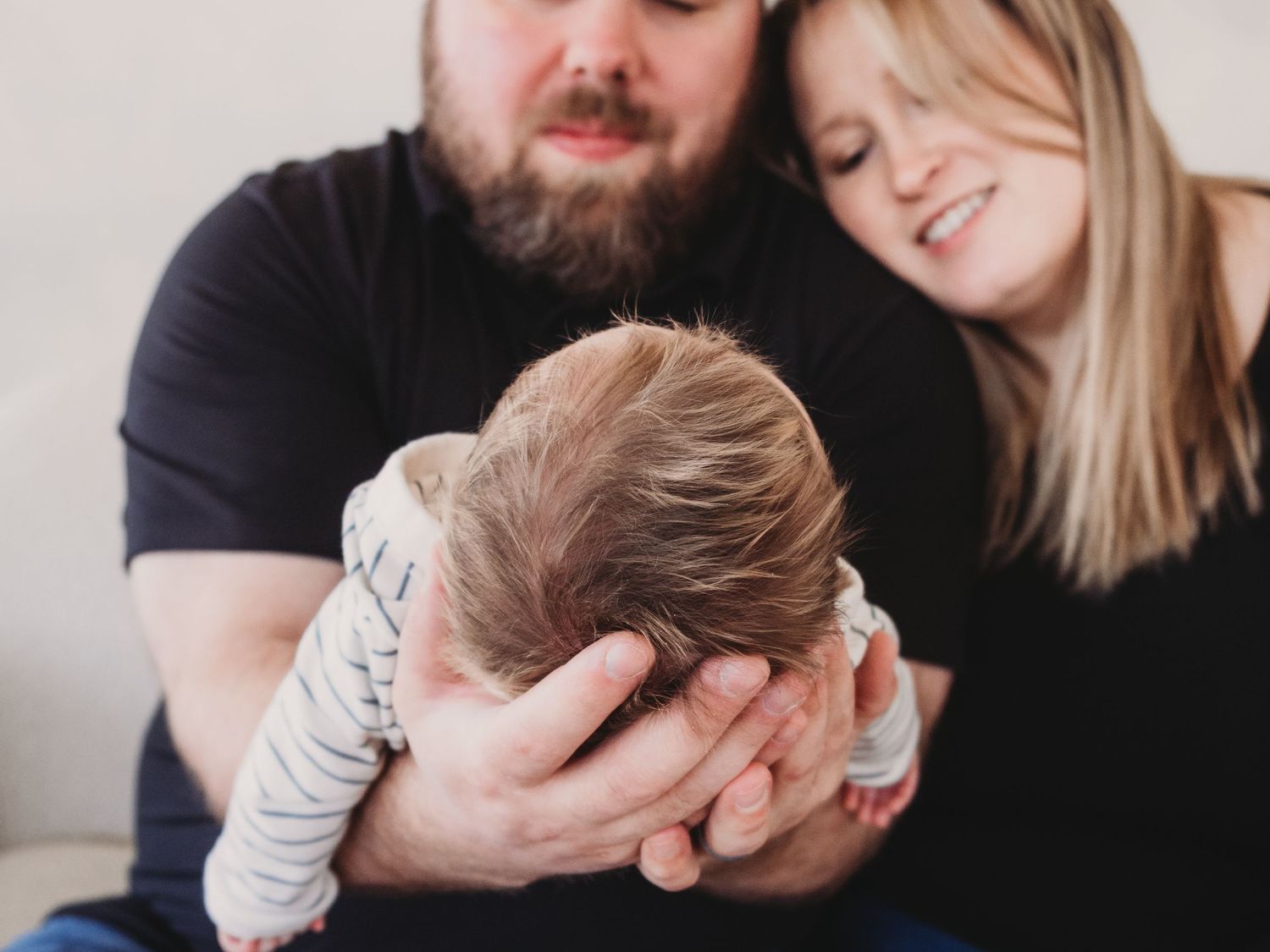 Soft neutral newborn studio photography
