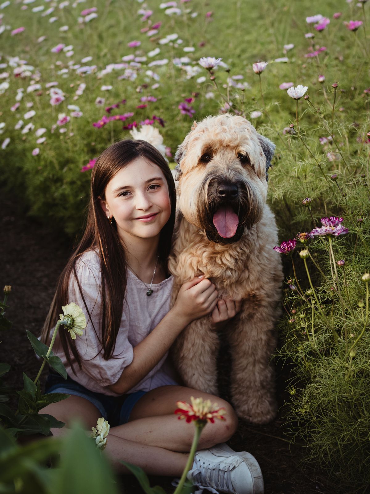 Pet and owner connection captured during a professional photography session in edmonton with Coral Konanz Photography