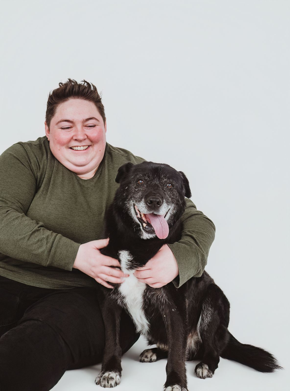 Senior dog portrait celebrating a lifetime of memories by edmonton pet photographer coral konanz