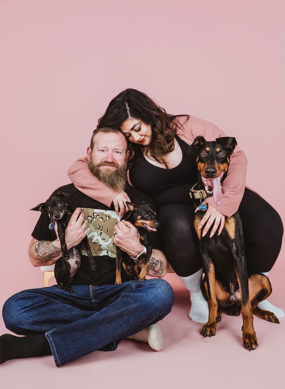Pet and owner connection captured during a professional photography session in stony plain with Coral Konanz Photography