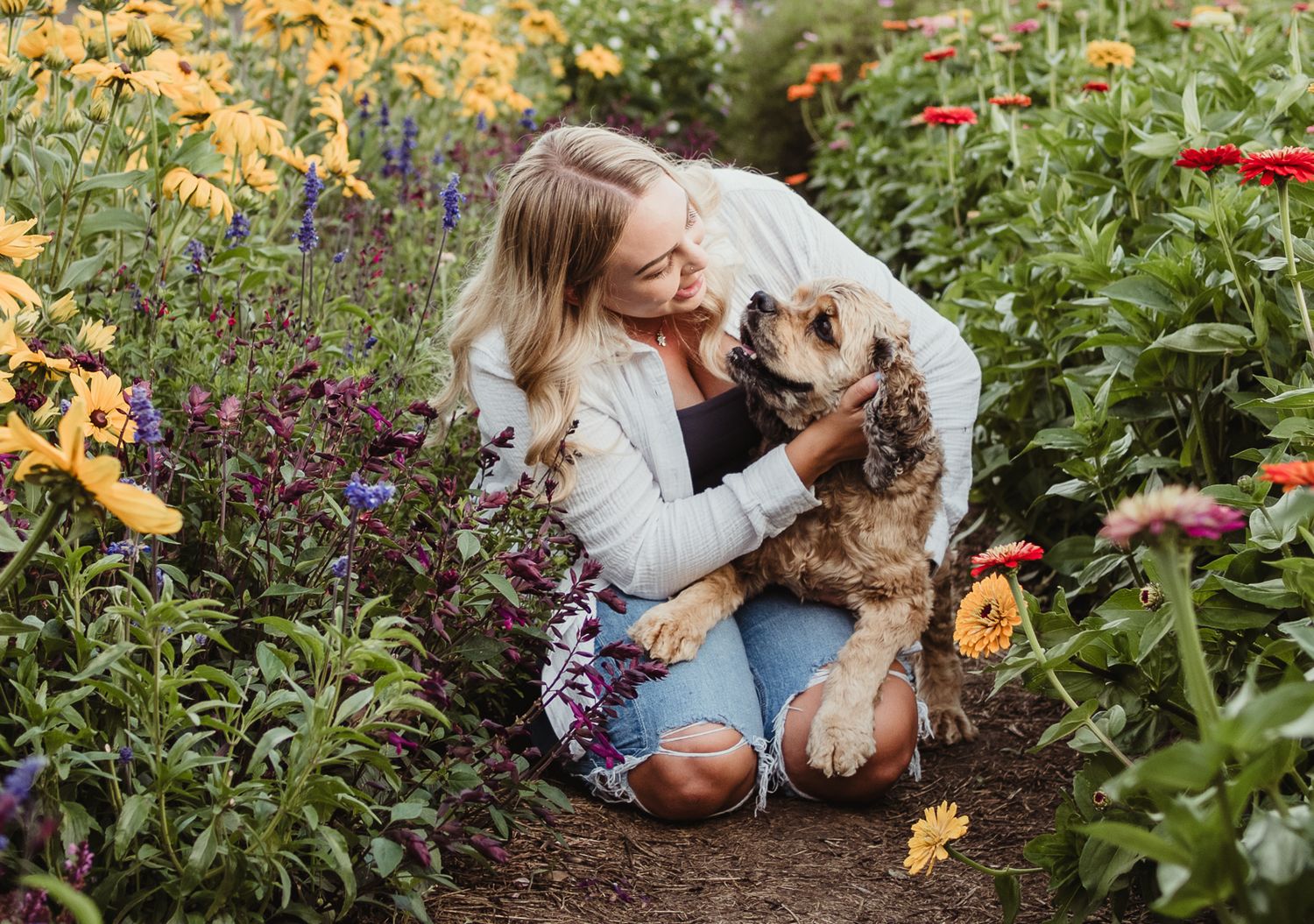 Pet and owner connection captured during a professional photography session in edmonton with Coral Konanz Photography
