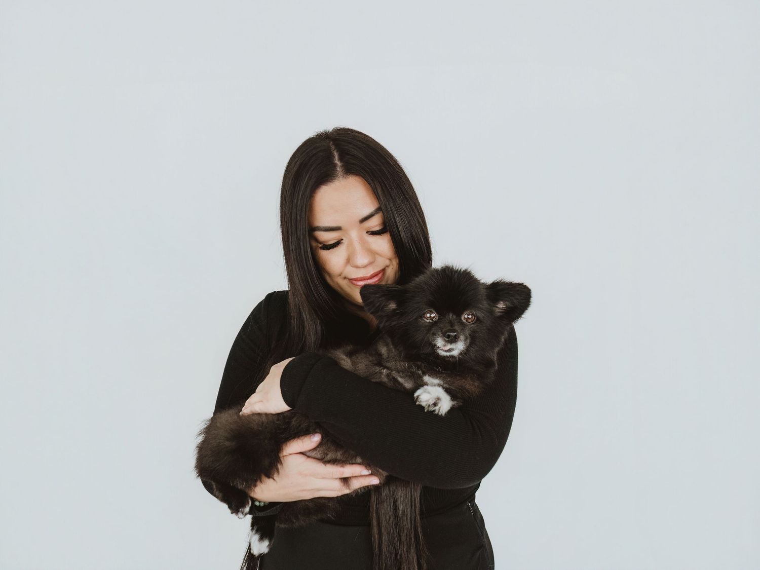 Dog and owner portrait photographed by Edmonton pet photographer Coral Konanz